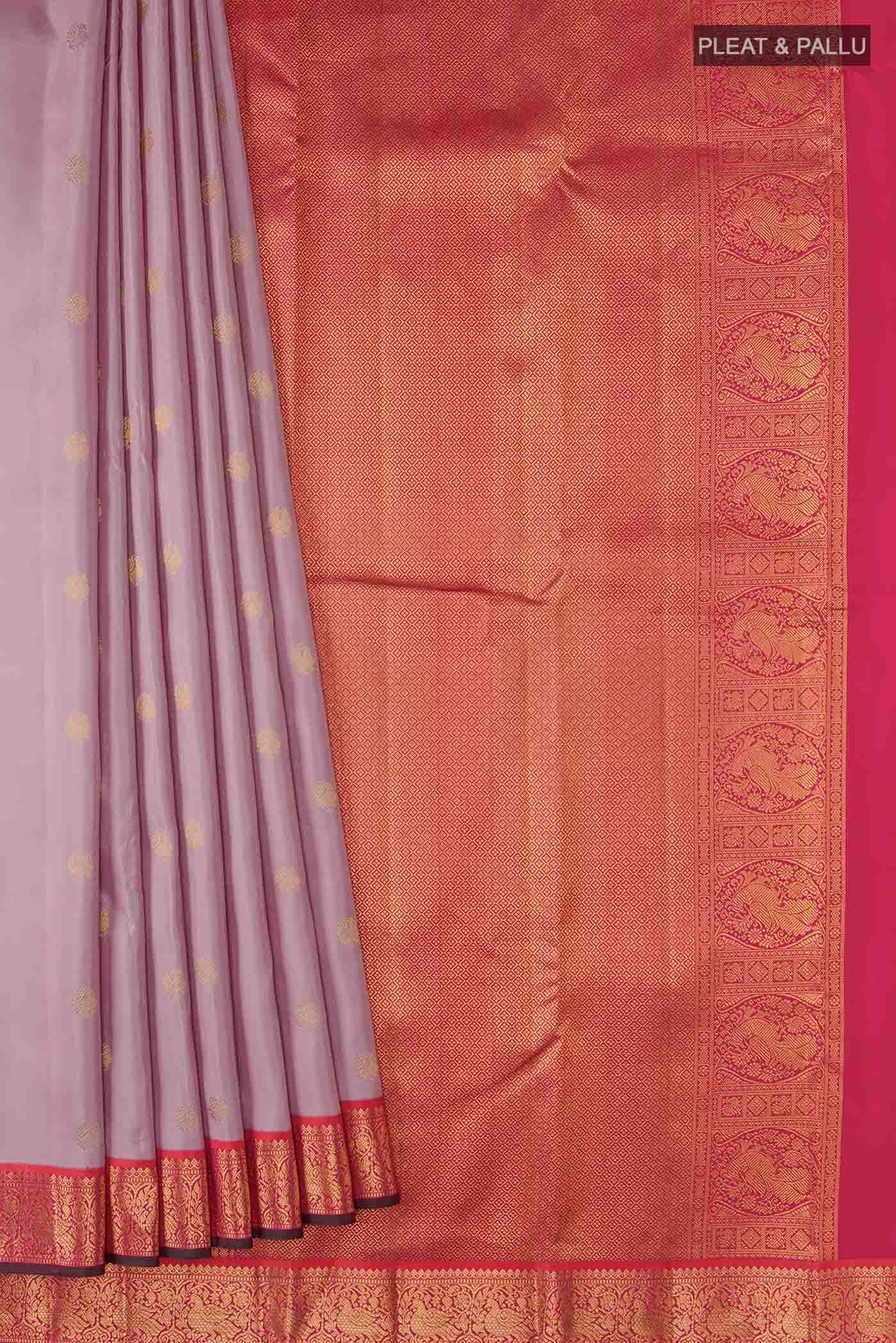 Lavender Kanchipuram Silk Saree