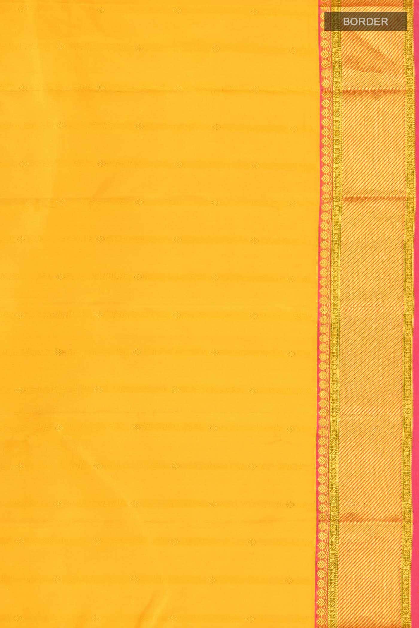 Yellow Kanchipuram Silk Saree