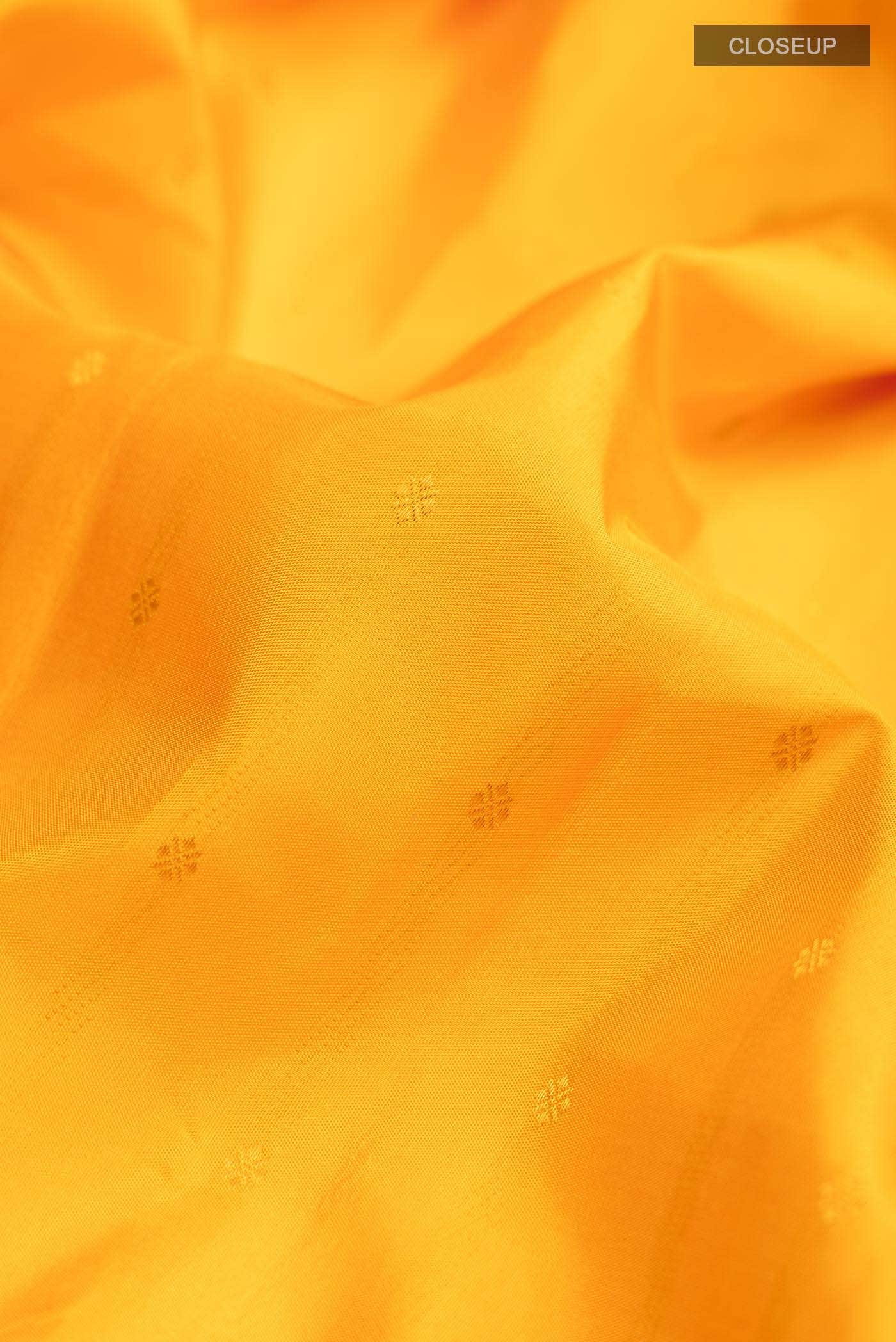 Yellow Kanchipuram Silk Saree