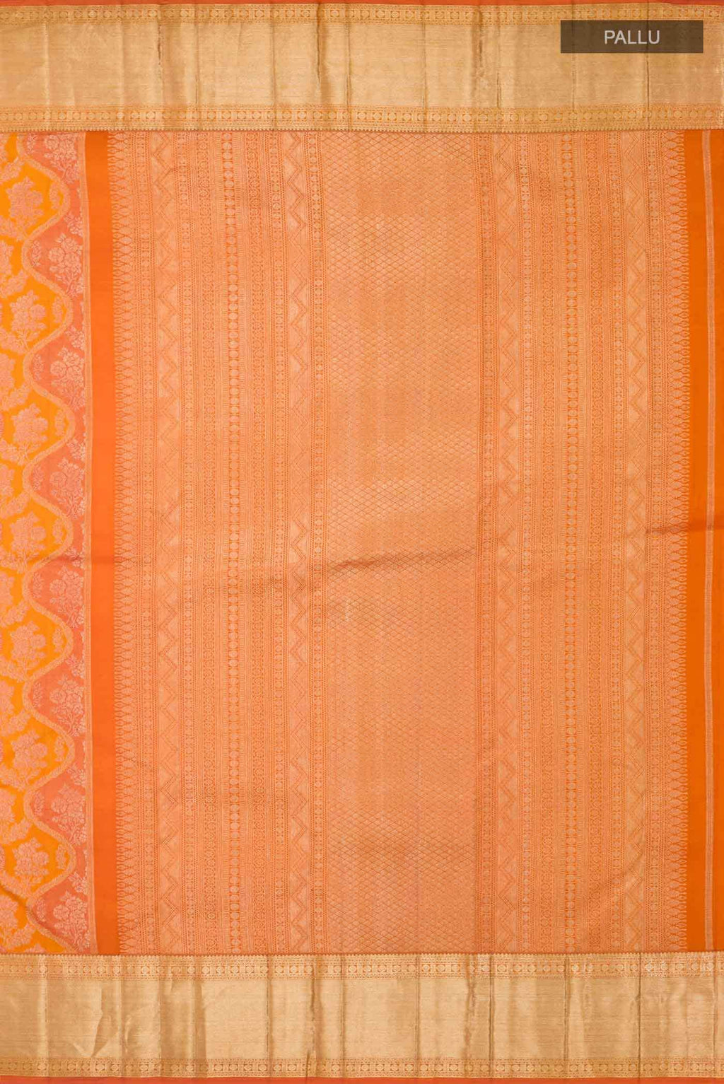 Orange Kanchipuram Silk Saree