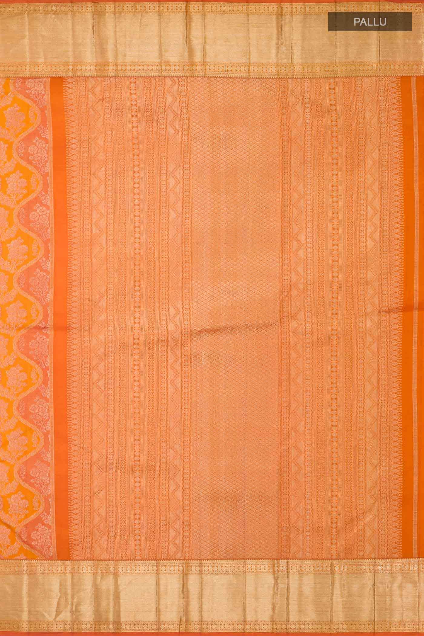 Orange Kanchipuram Silk Saree
