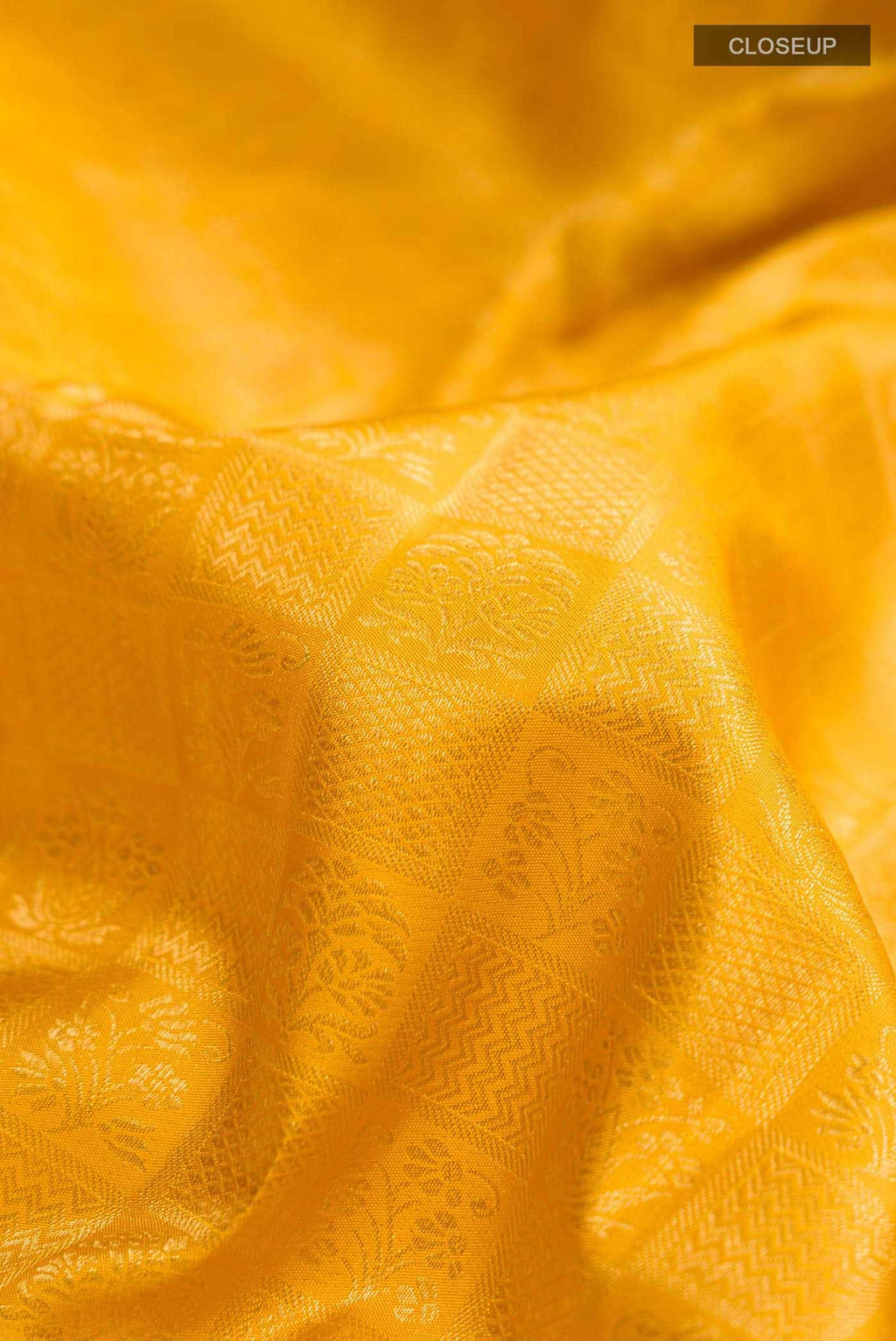 Yellow Kanchipuram Silk Saree