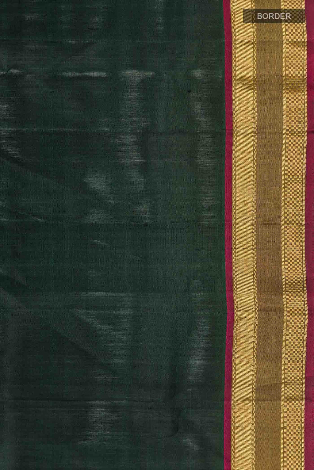 Bottle Green Kanchipuram Silk Saree