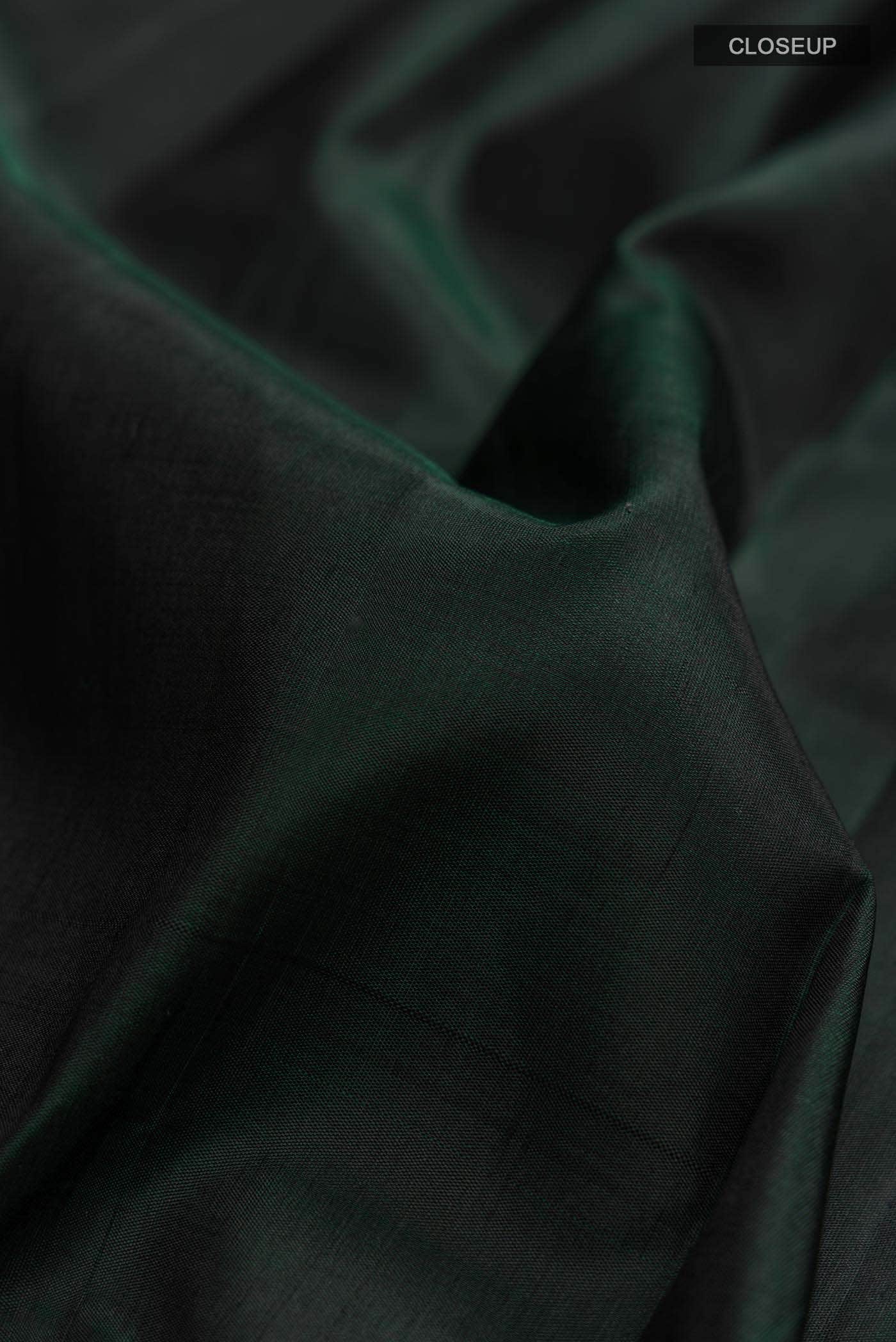 Bottle Green Kanchipuram Silk Saree