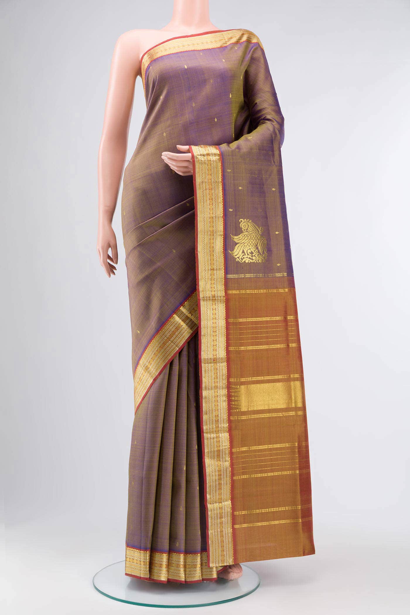 Blue Kanchipuram Silk Saree
