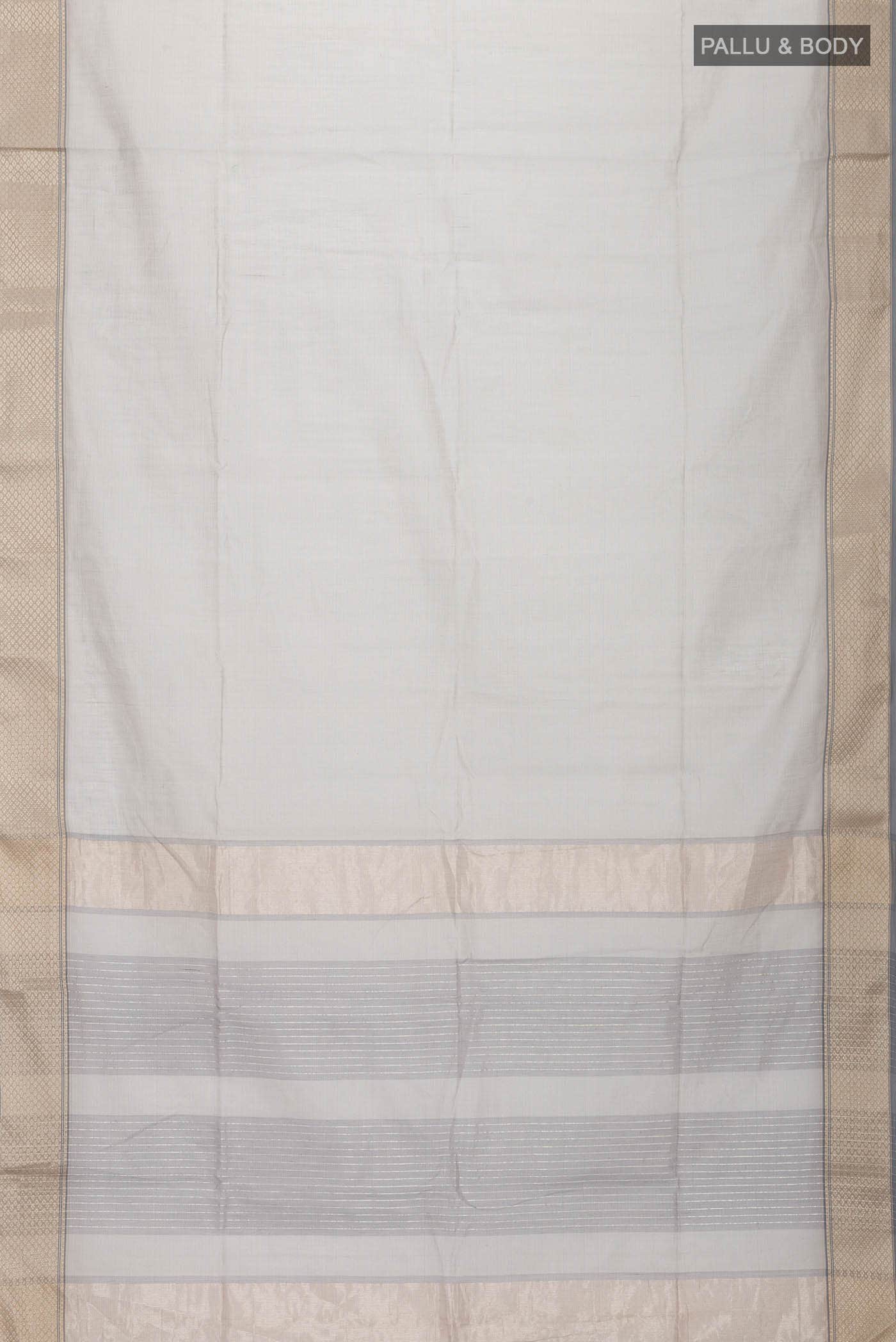 Grey Maheshwari Silk Saree