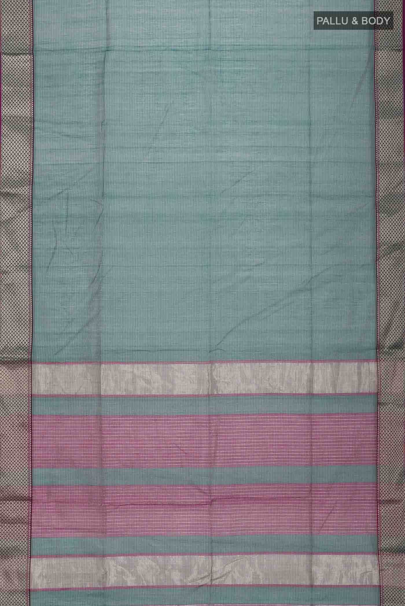 Green Maheshwari Silk Saree
