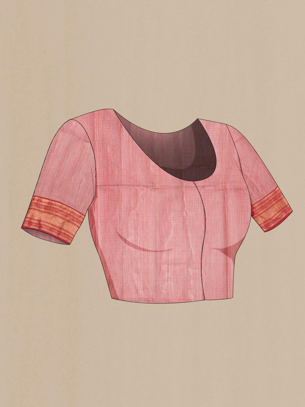 Pink Maheshwari Tissue Silk Saree