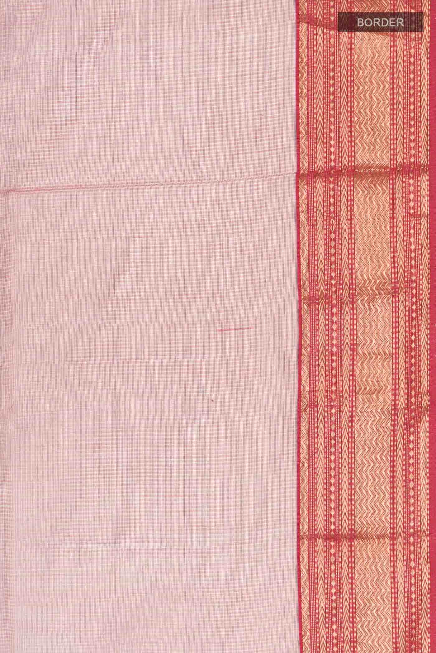 Pink Maheshwari Tissue Silk Saree