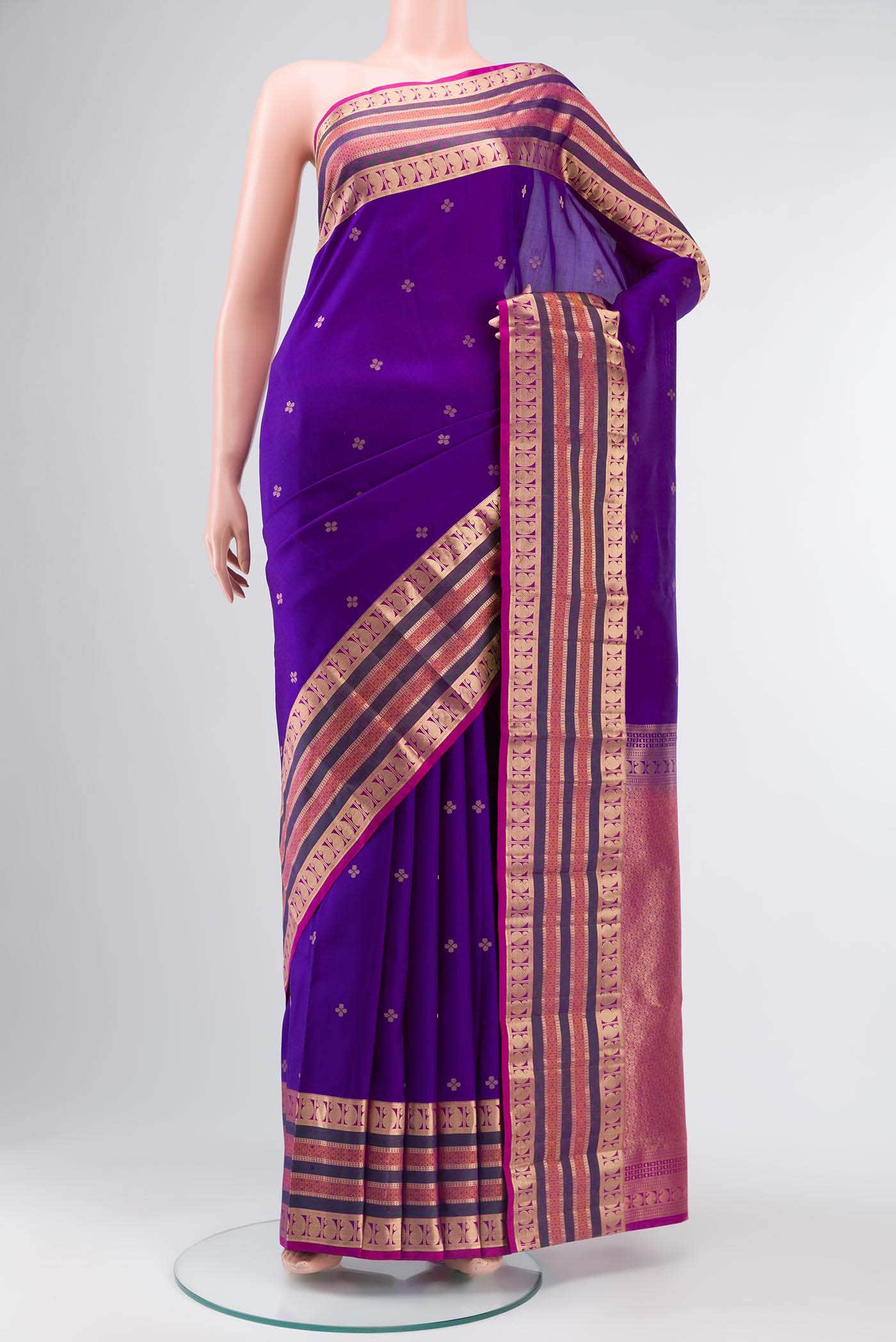Violet Kanchipuram Silk Saree