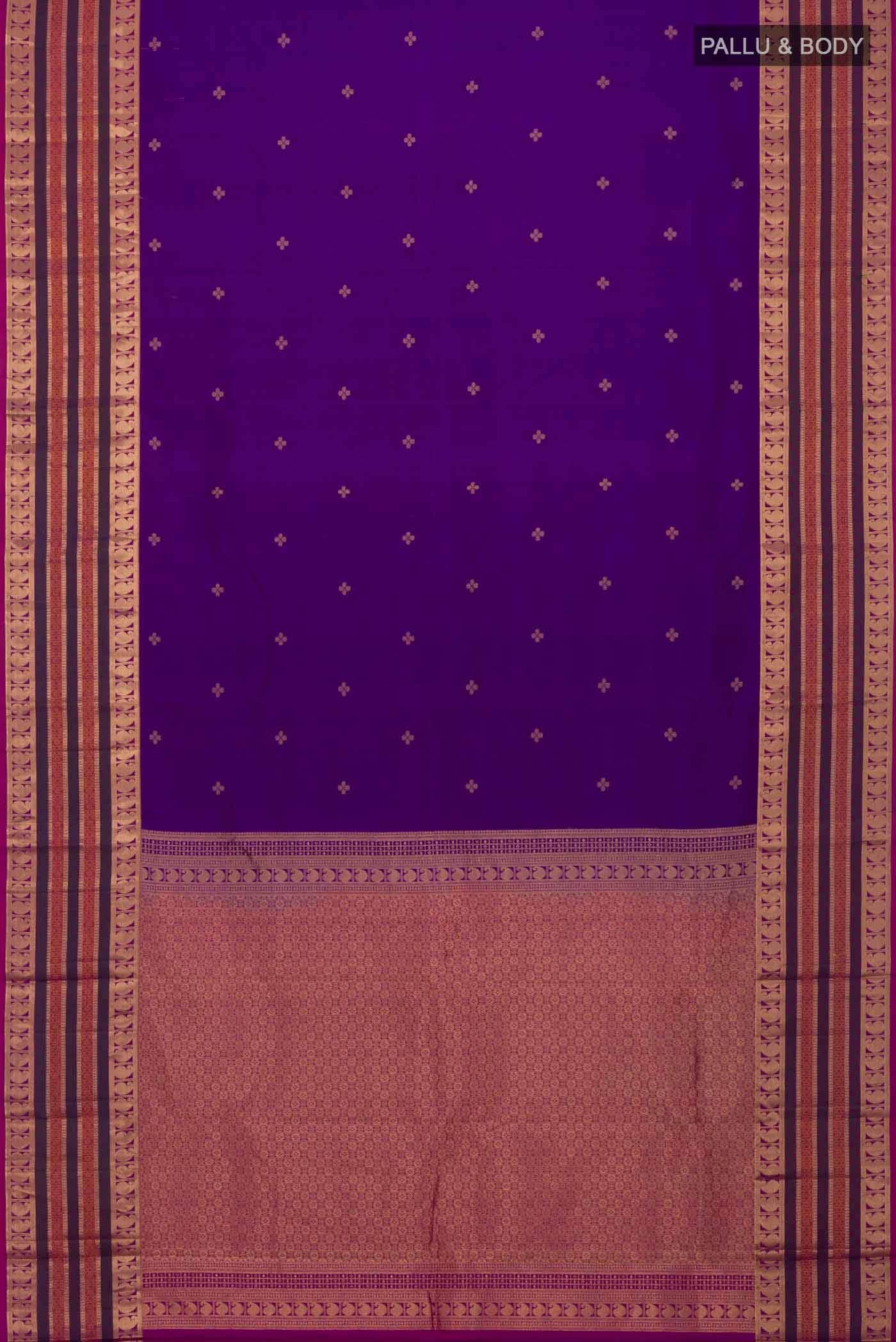 Violet Kanchipuram Silk Saree