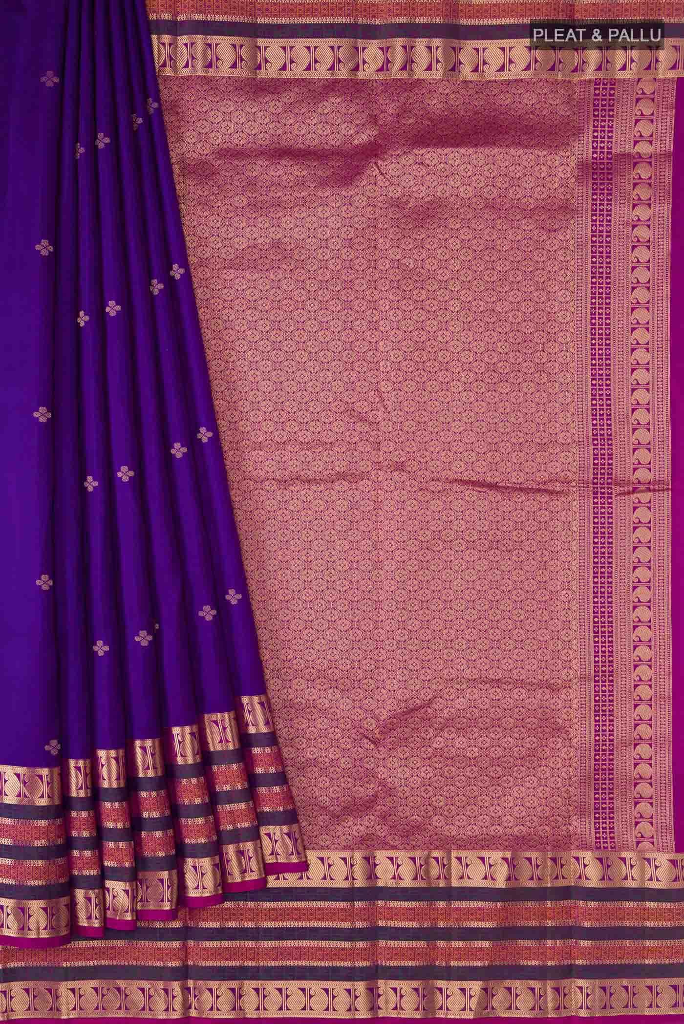 Violet Kanchipuram Silk Saree