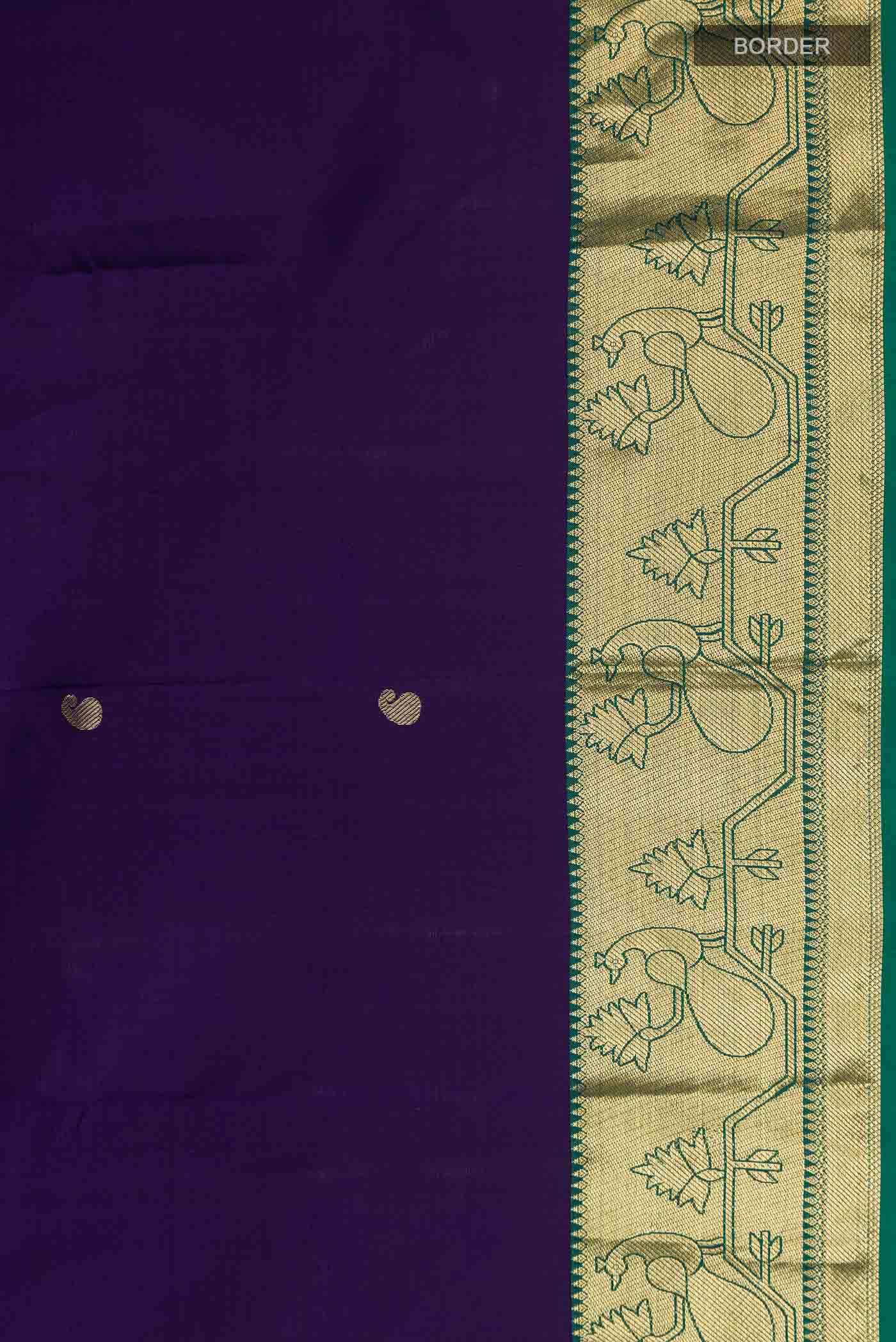 Navy Blue Kanchipuram Silk Saree