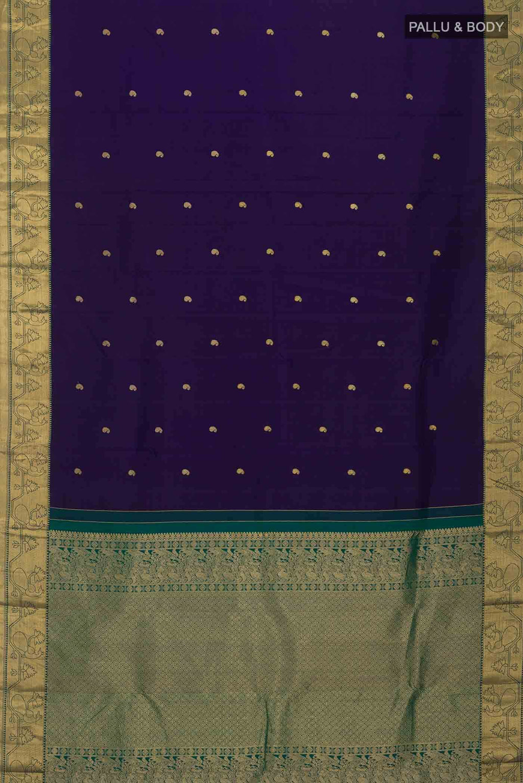 Navy Blue Kanchipuram Silk Saree