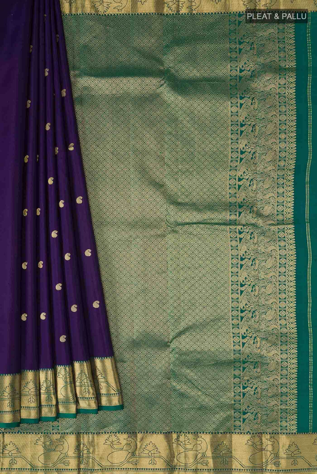 Navy Blue Kanchipuram Silk Saree