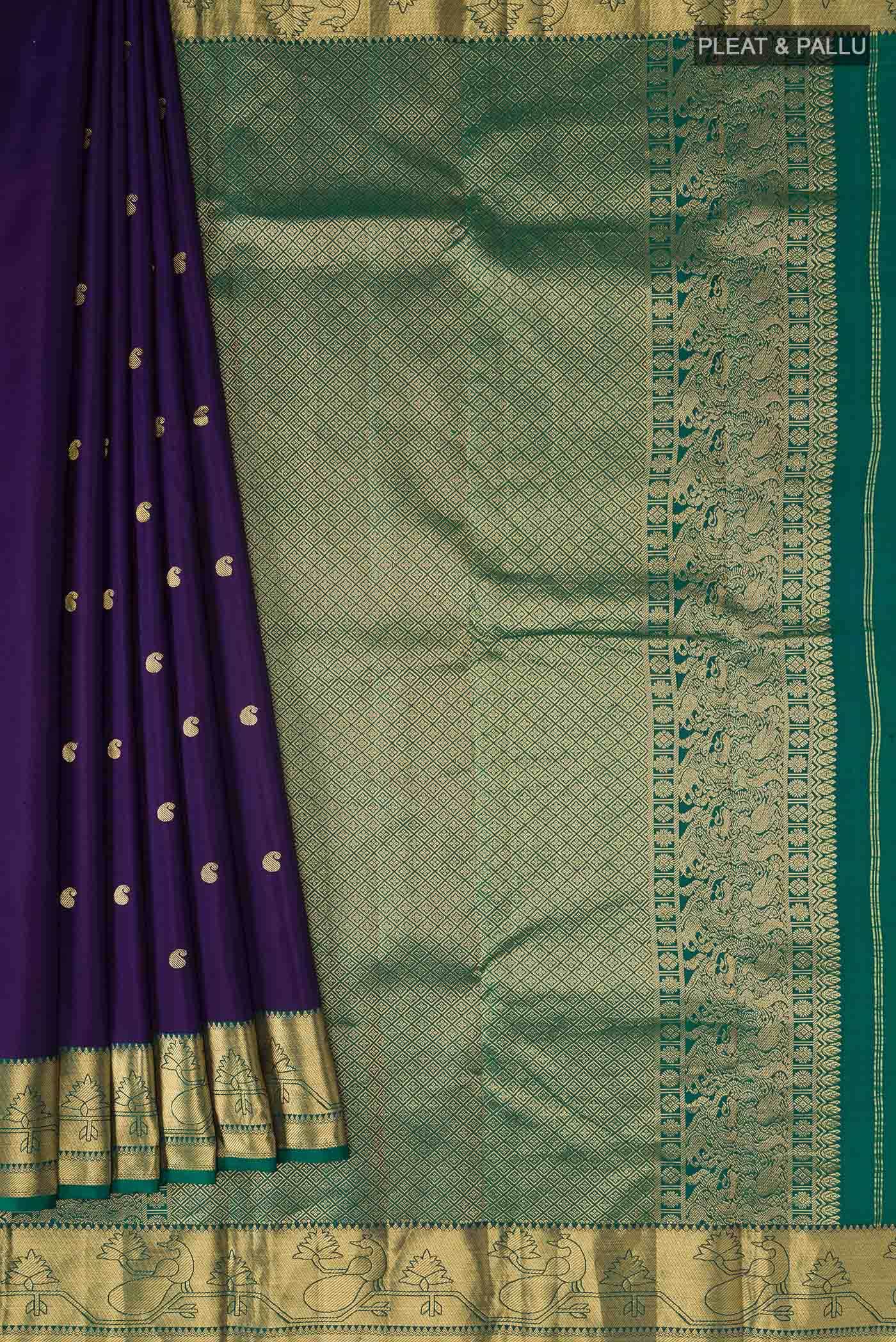 Navy Blue Kanchipuram Silk Saree