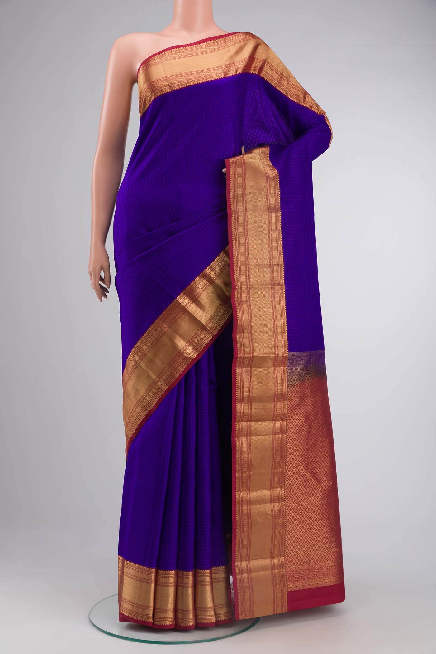 Blue Kanchipuram Silk Saree