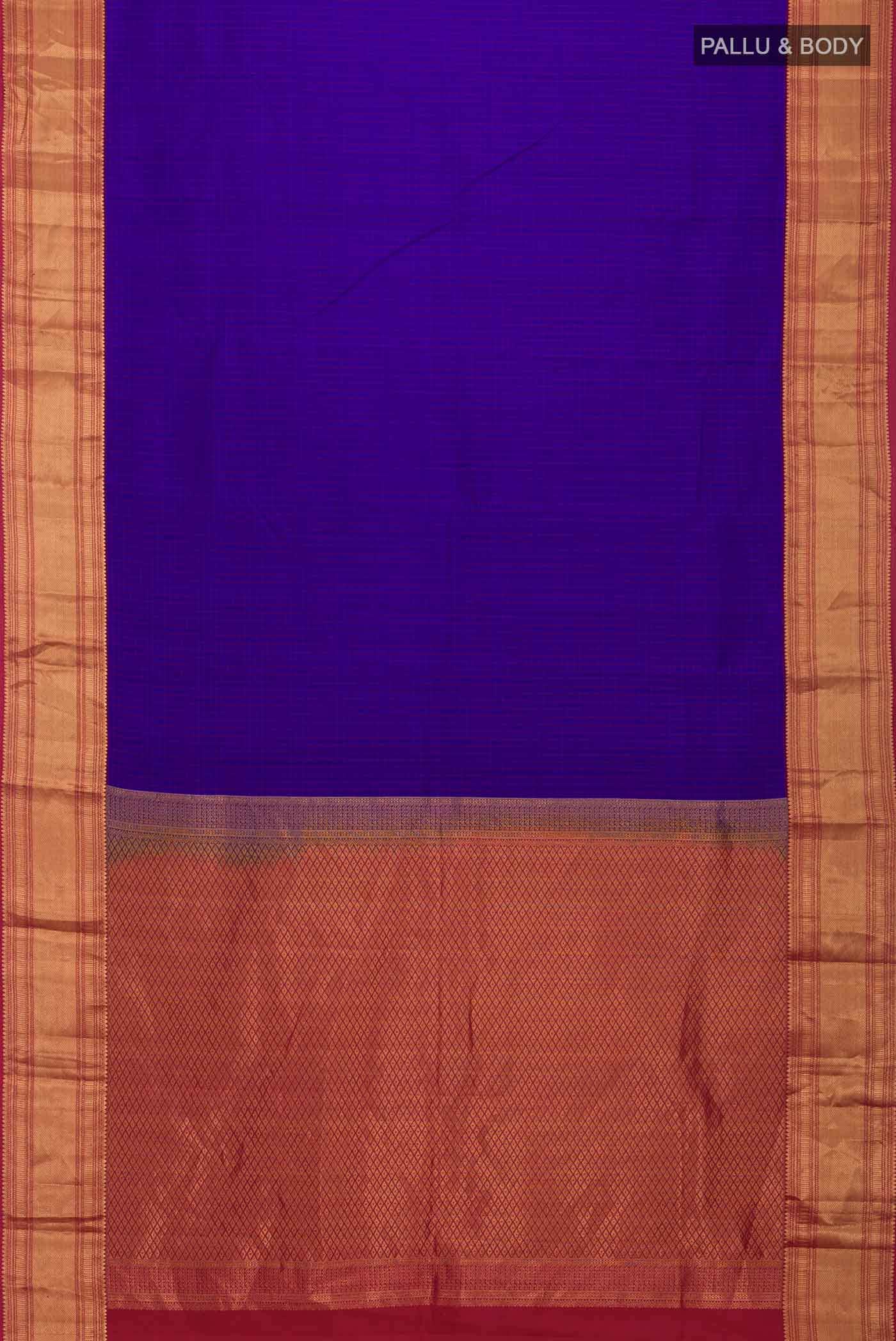 Blue Kanchipuram Silk Saree
