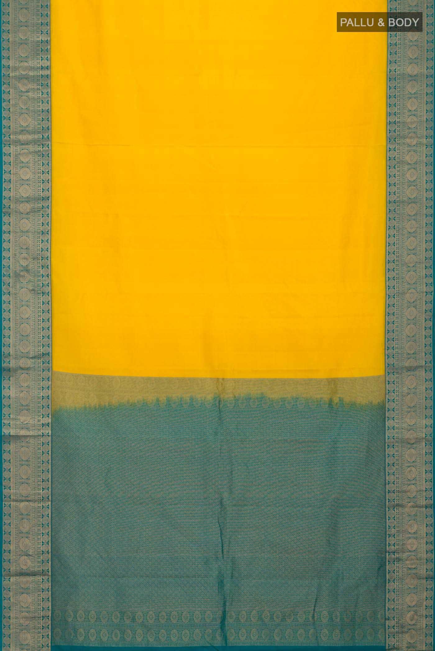 Yellow Kanchipuram Silk Saree