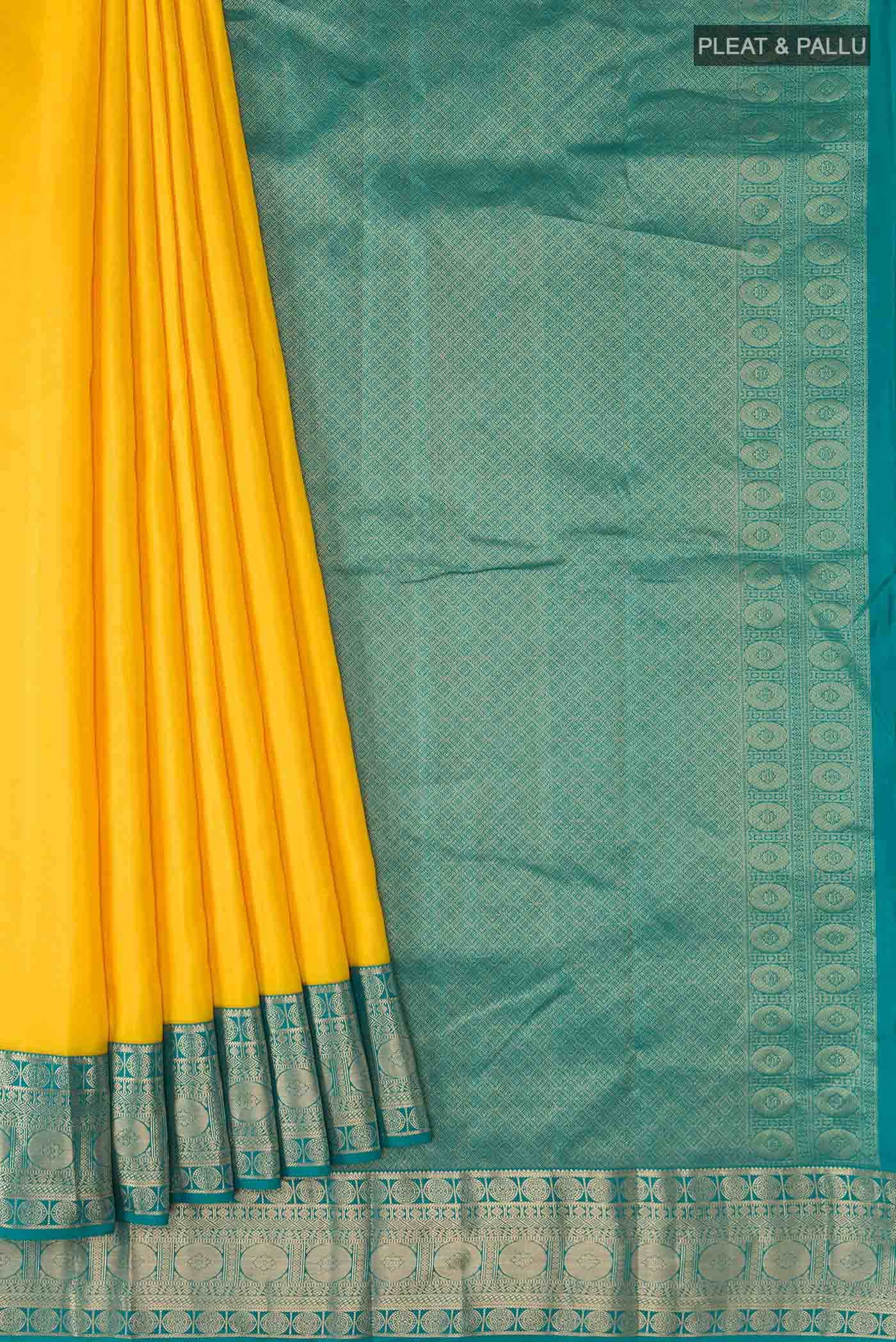 Yellow Kanchipuram Silk Saree