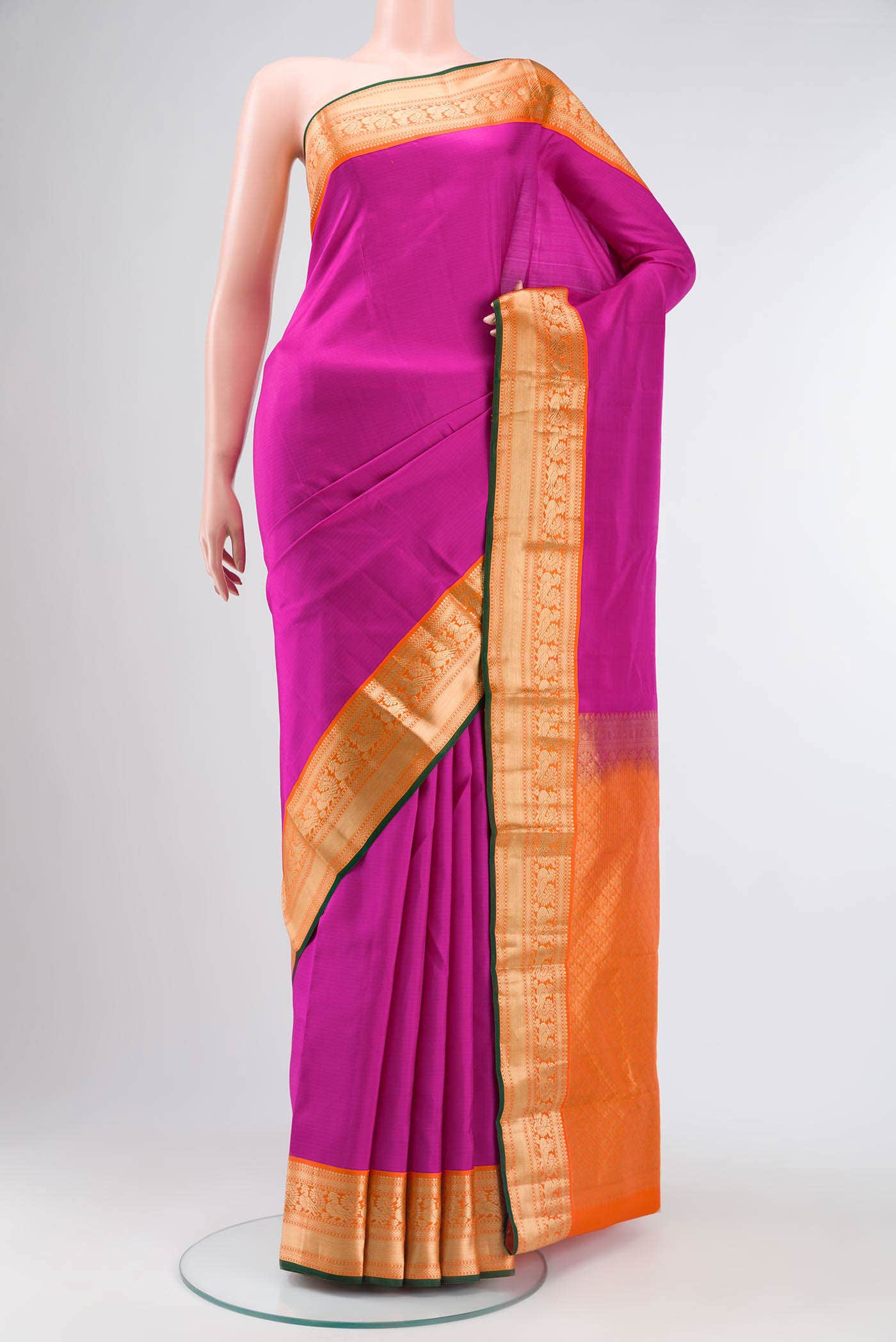 Magenta Kanchipuram Silk Saree