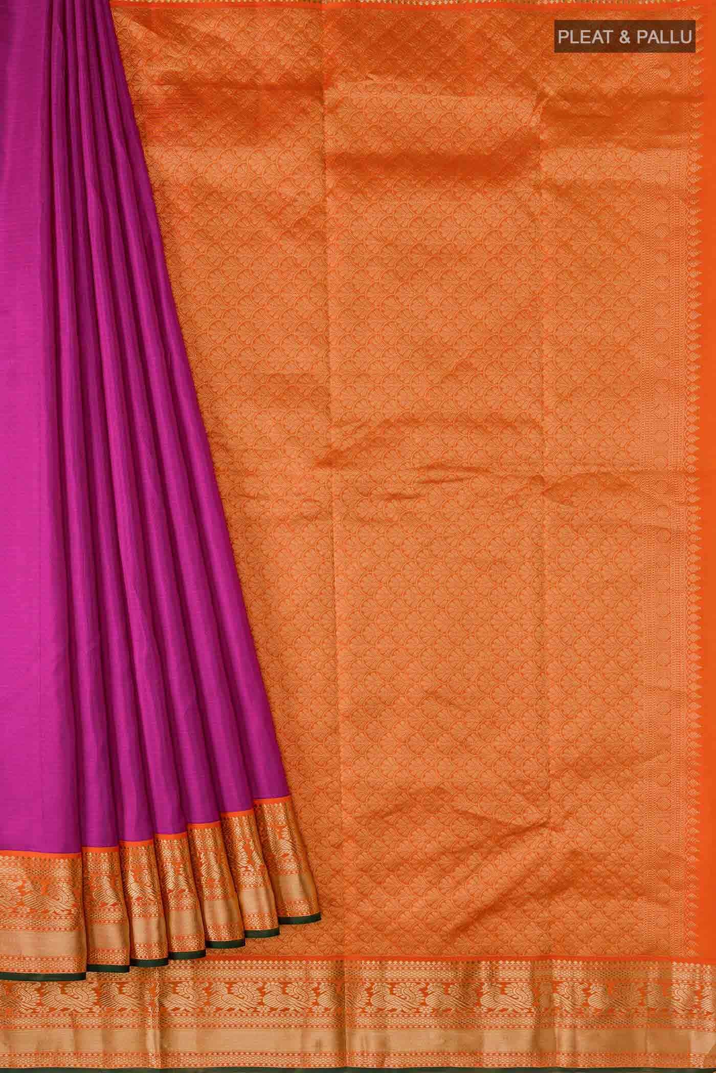 Magenta Kanchipuram Silk Saree