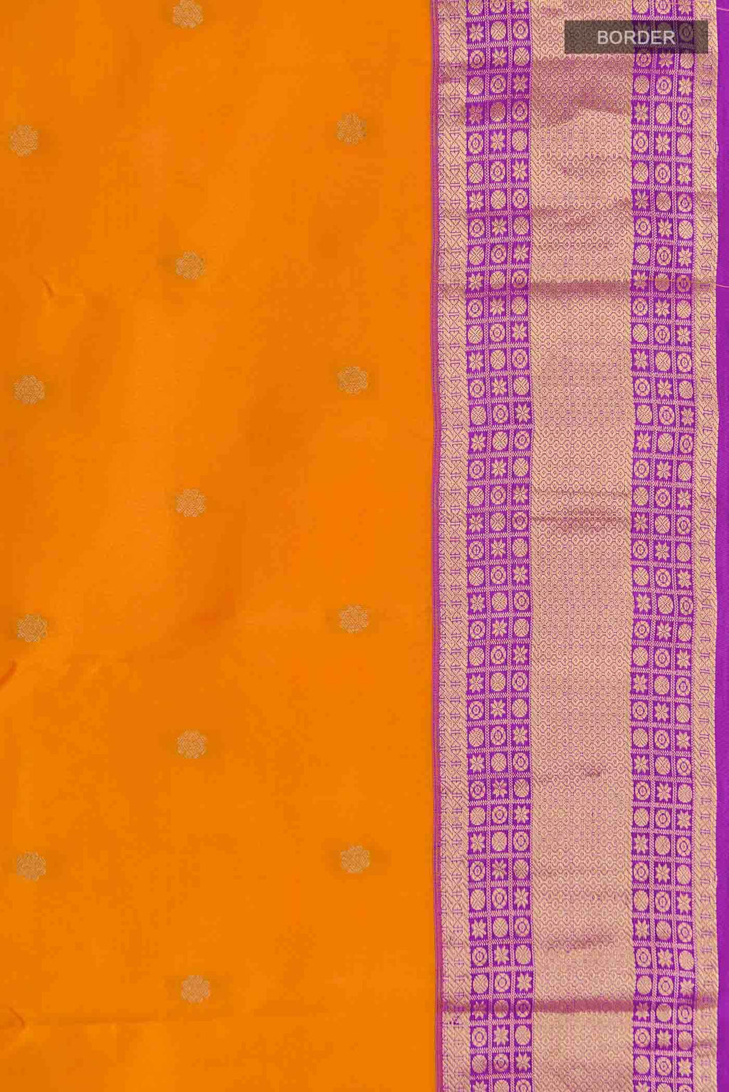 Orange Kanchipuram Silk Saree