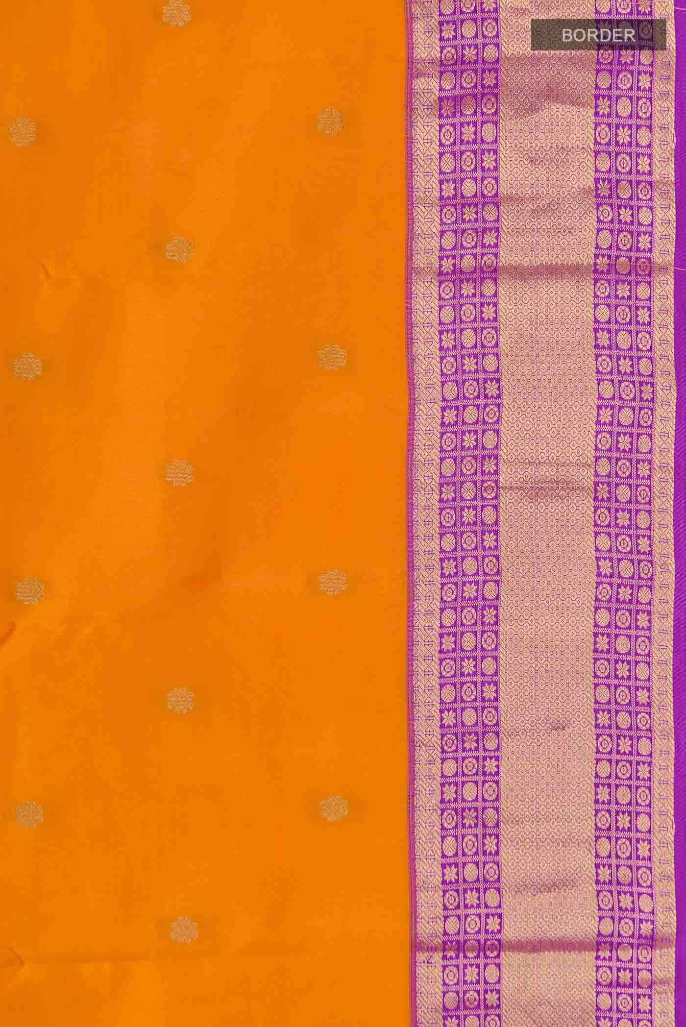 Orange Kanchipuram Silk Saree