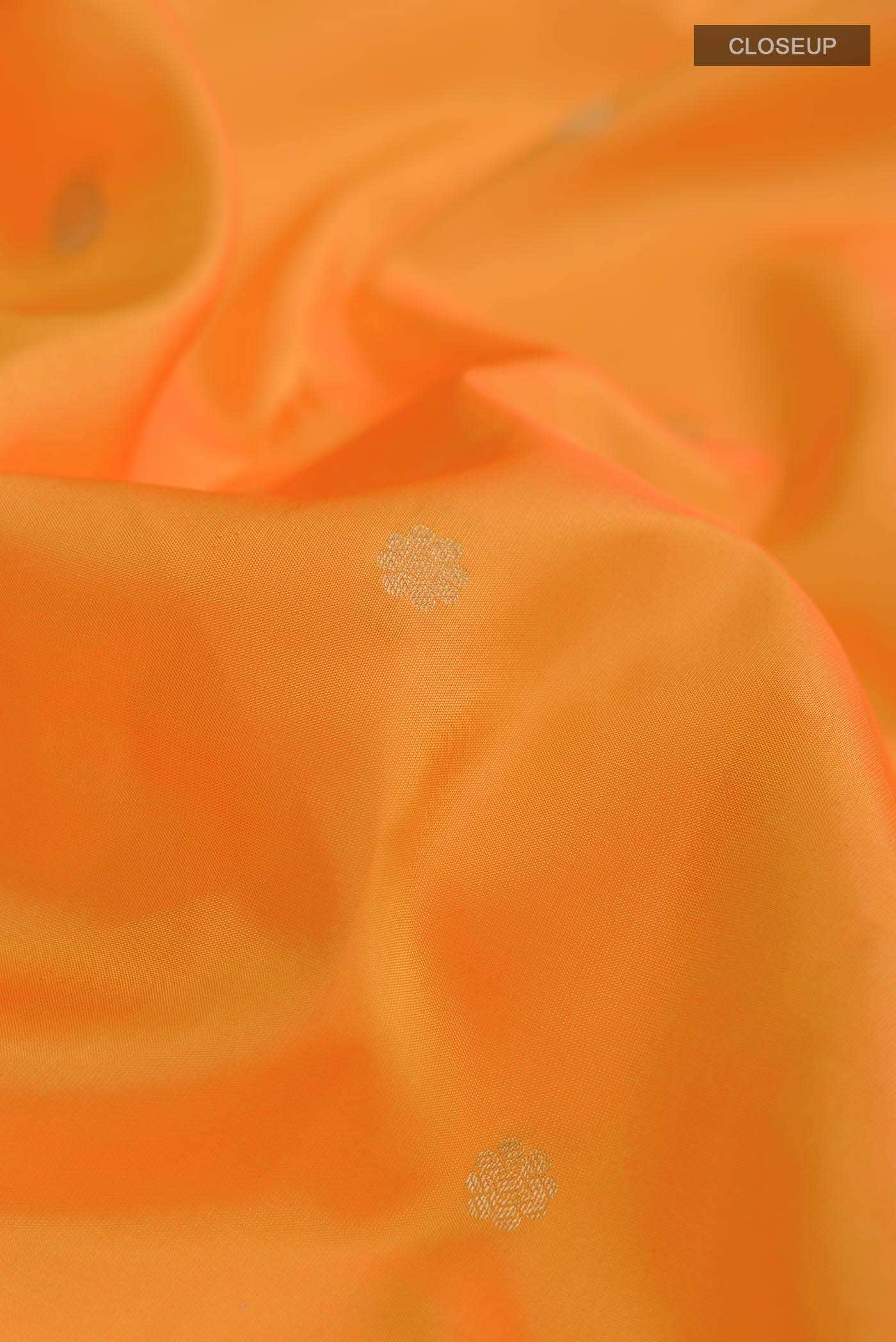 Orange Kanchipuram Silk Saree