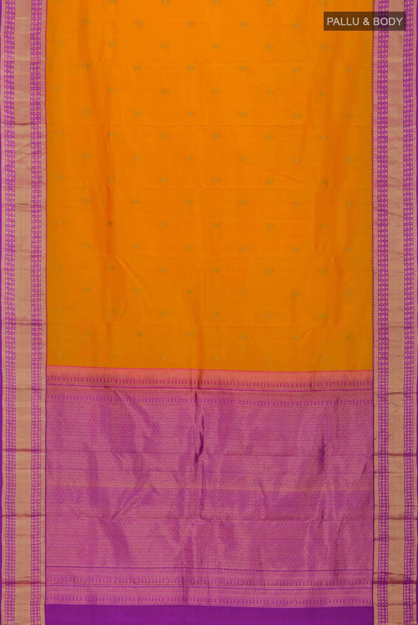 Orange Kanchipuram Silk Saree