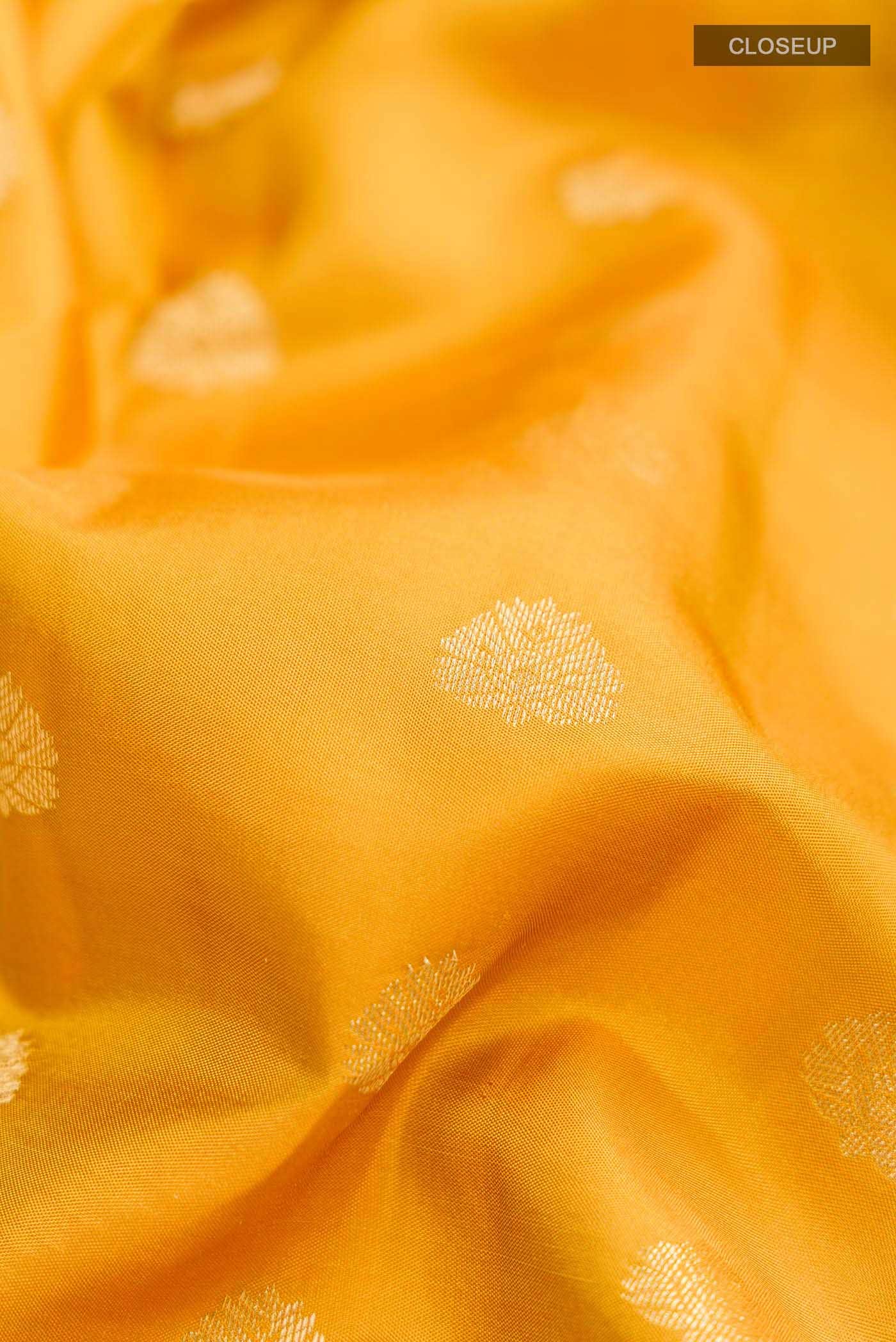 Mustard Kanchipuram Silk Saree