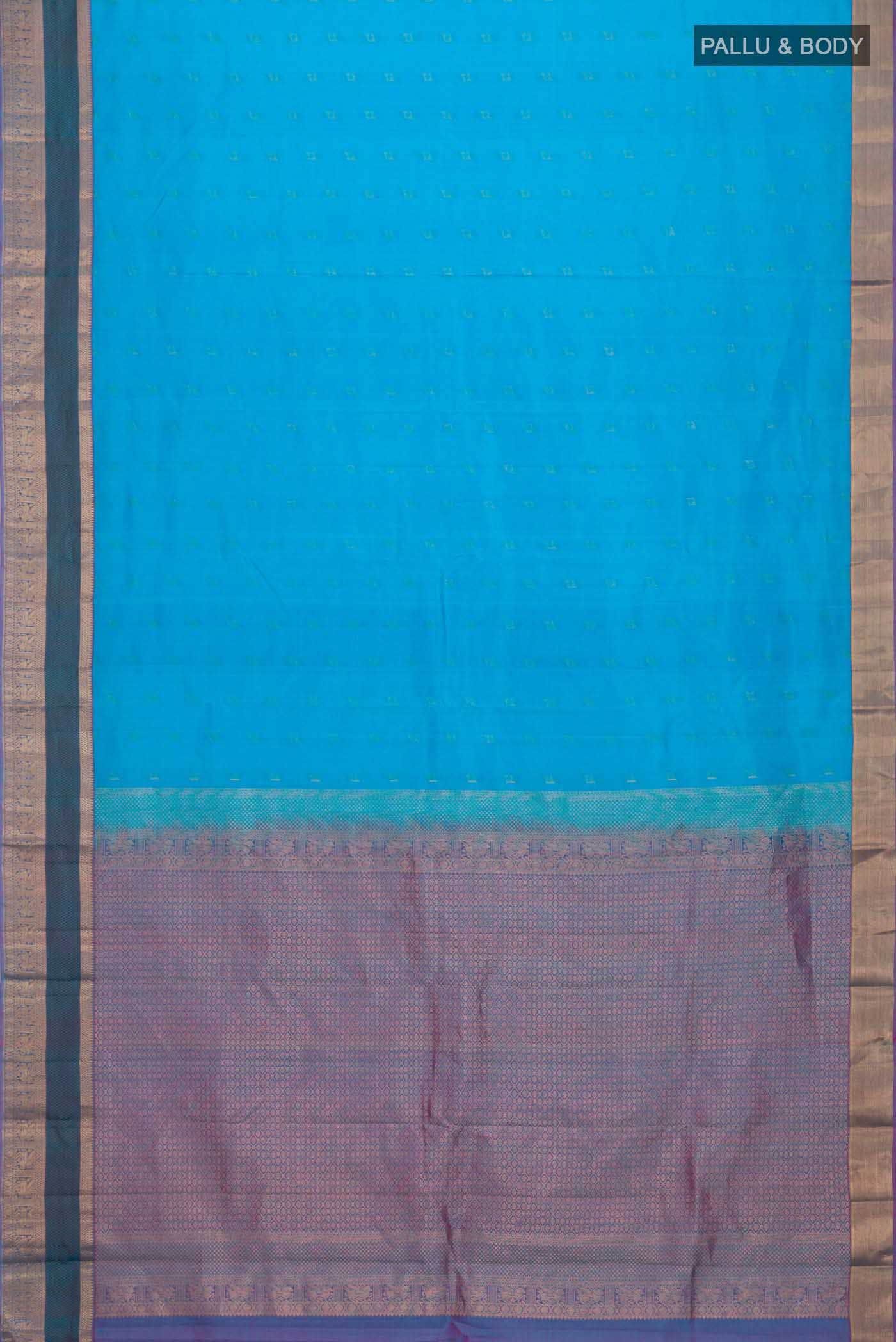Blue Kanchipuram Silk Saree