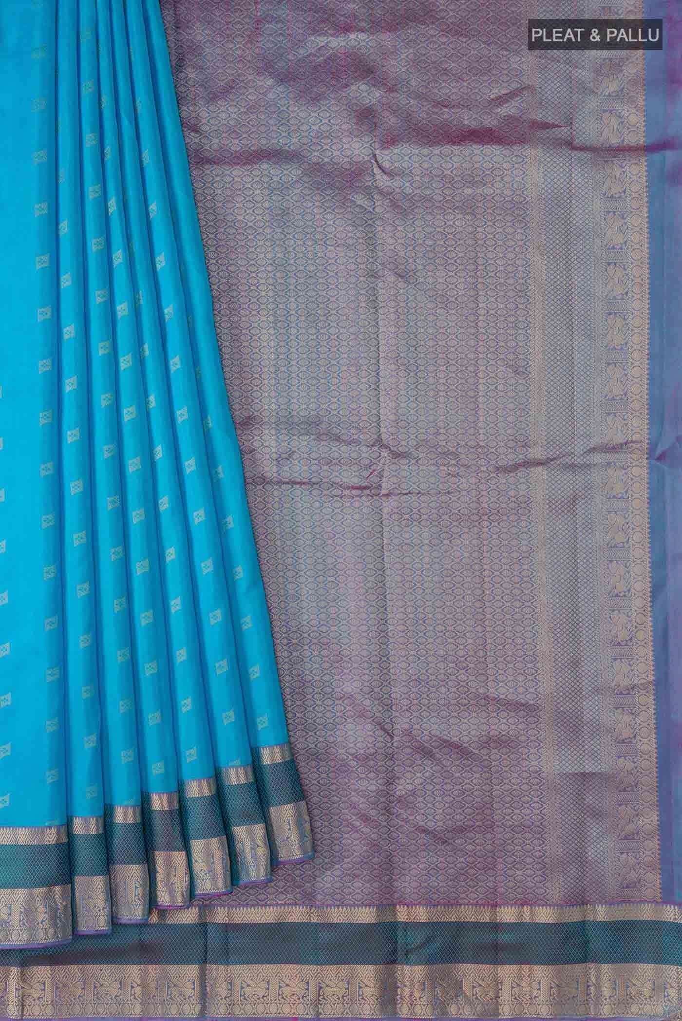 Blue Kanchipuram Silk Saree