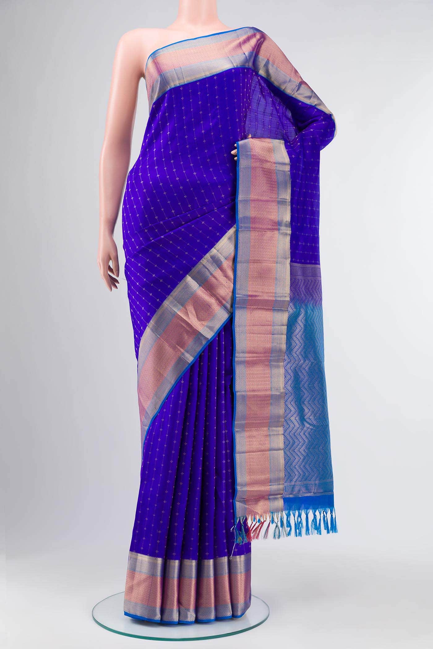 Blue Kanchipuram Silk Saree