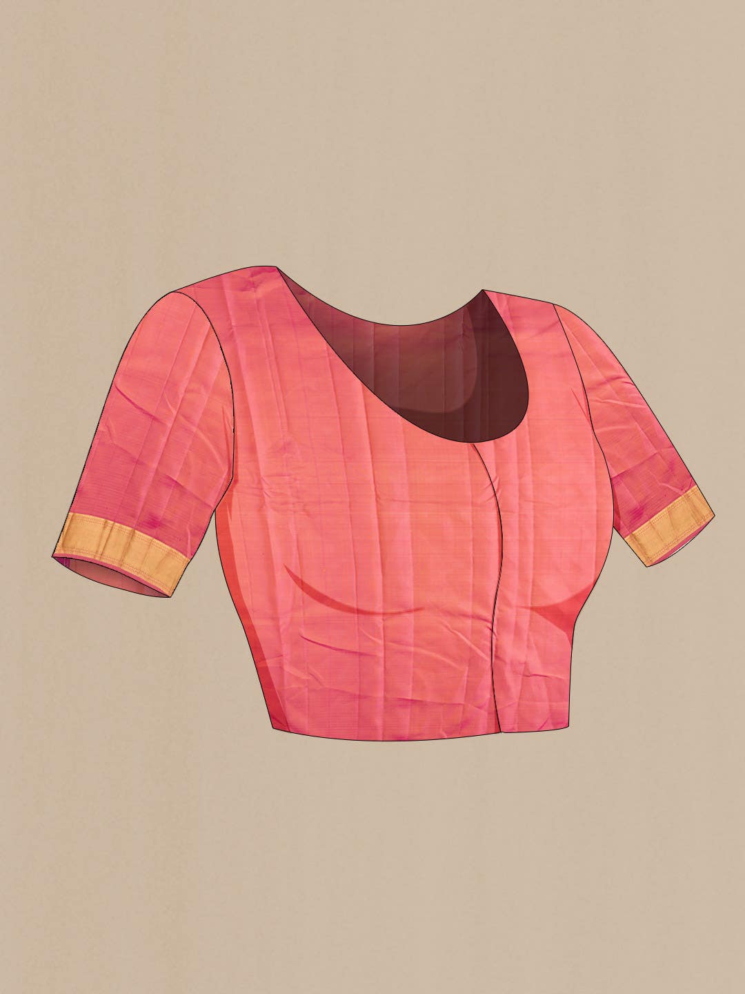 Sandal Kanchipuram Silk Saree