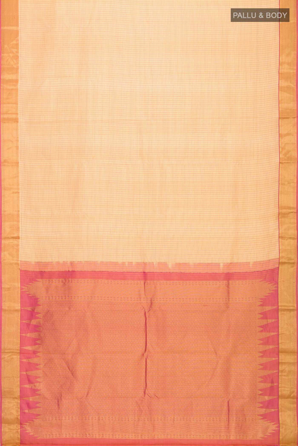 Sandal Kanchipuram Silk Saree