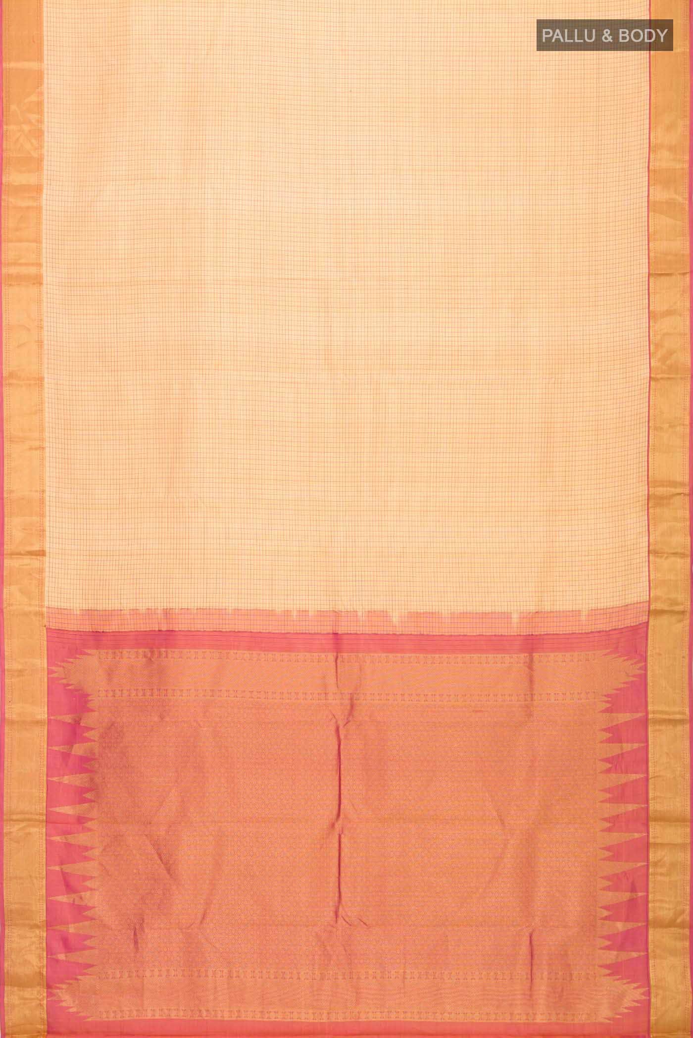 Sandal Kanchipuram Silk Saree