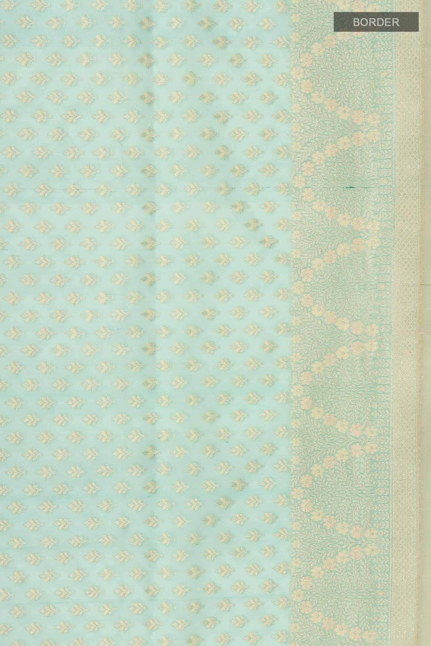 Mint Green Banarasi Silk Saree