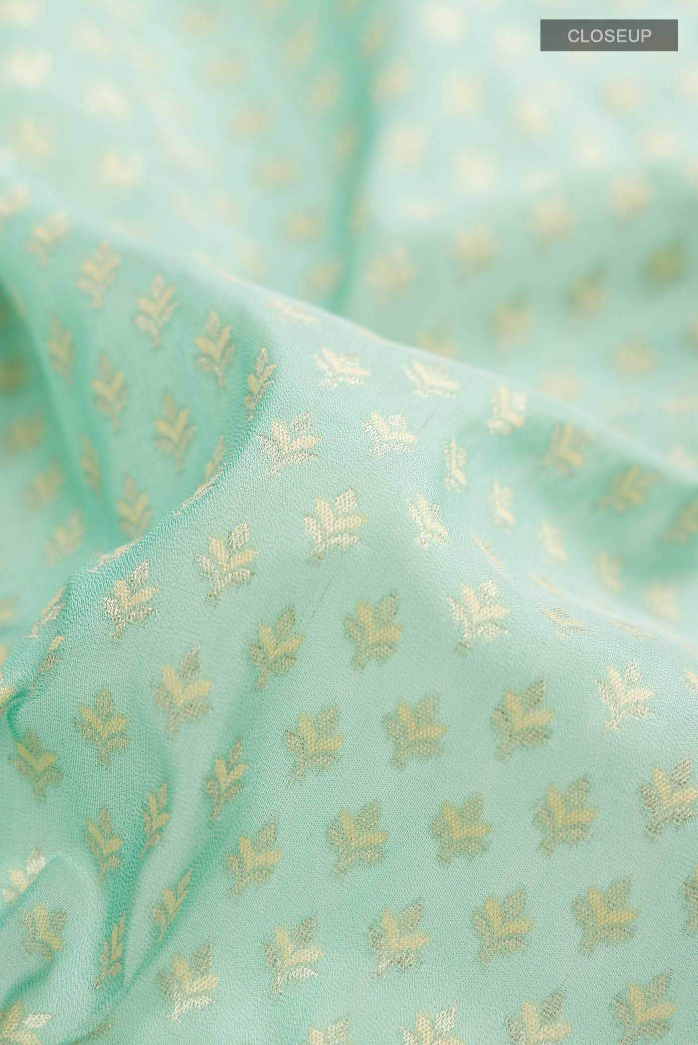 Mint Green Banarasi Silk Saree