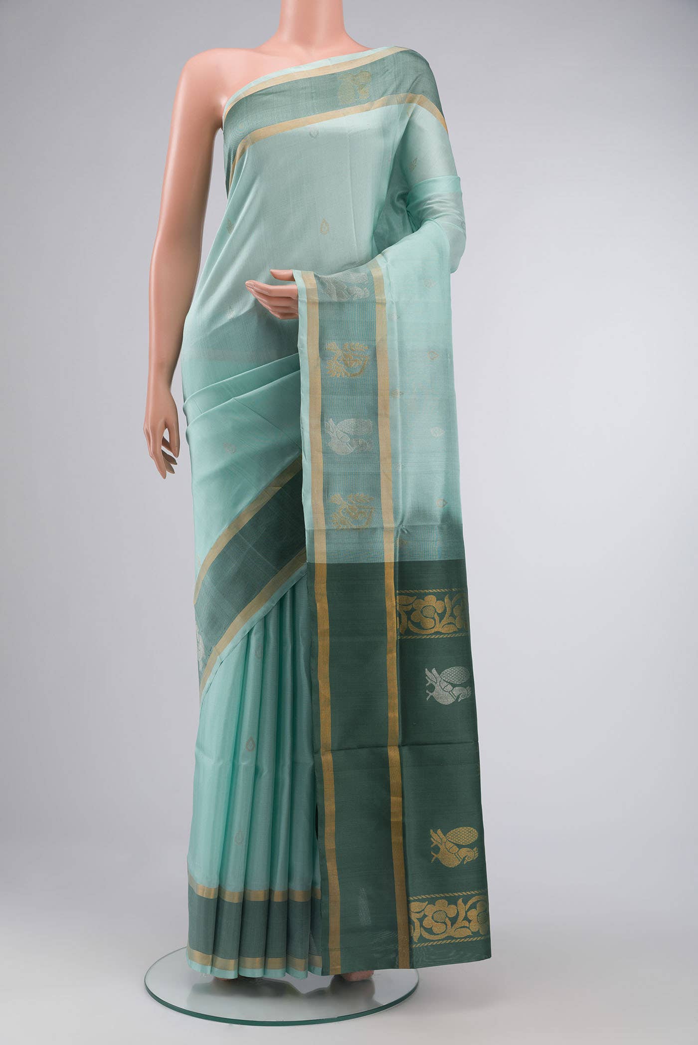 Turquoise Uppada Silk Saree