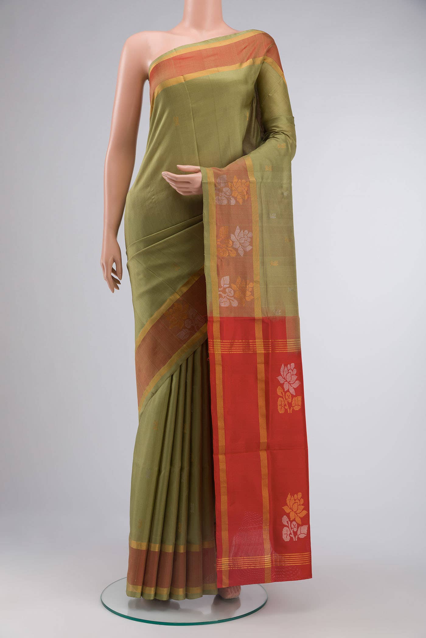 Sage Green Uppada Silk Saree