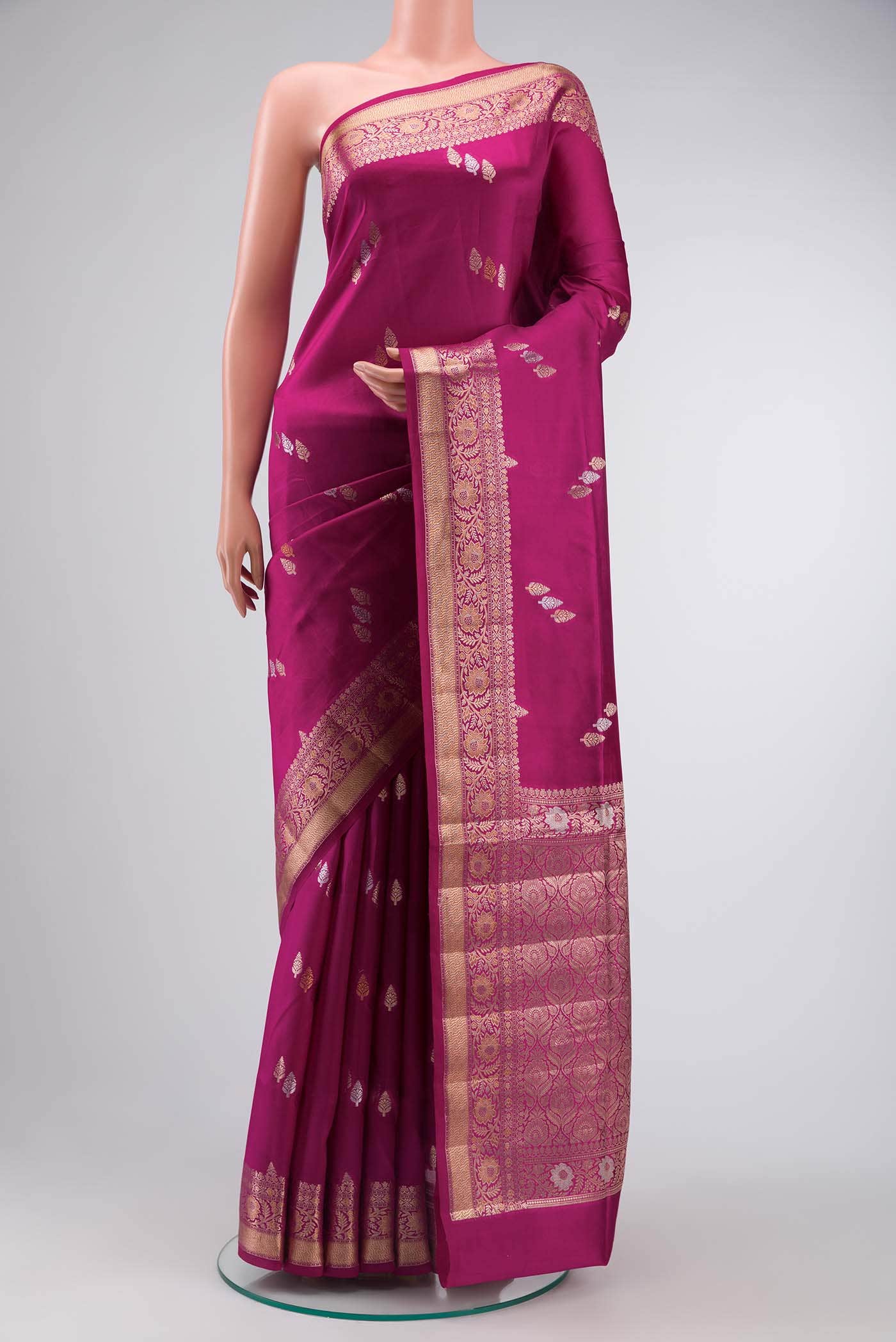 Pink Banarasi Raw Silk Saree