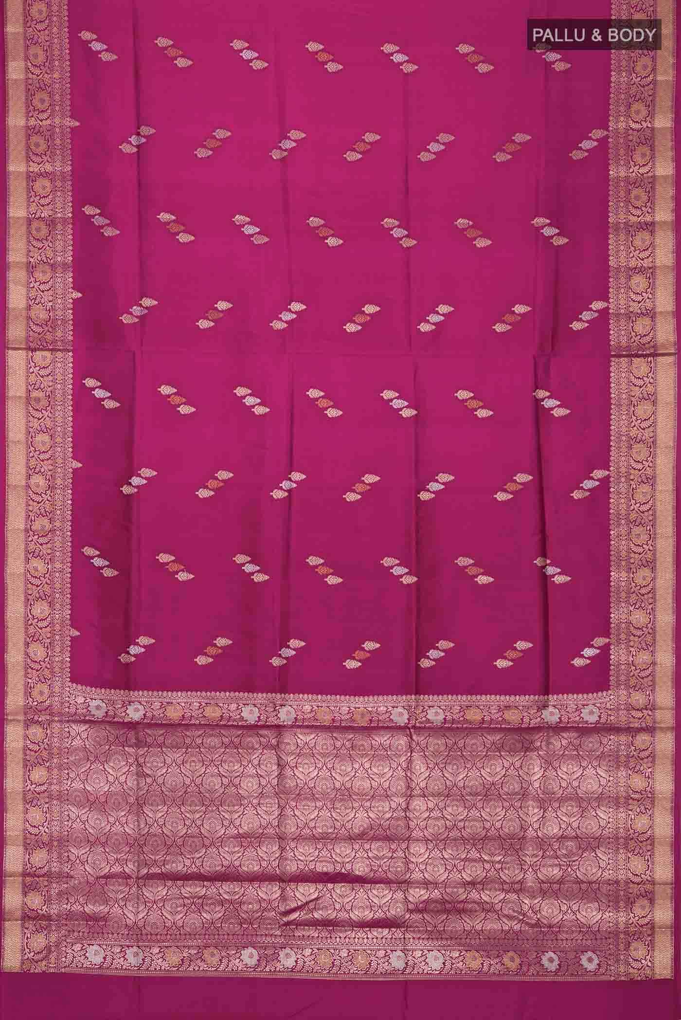 Pink Banarasi Raw Silk Saree