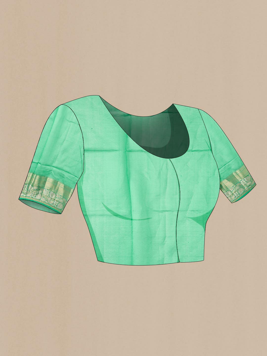 Green Banarasi Raw Silk Saree