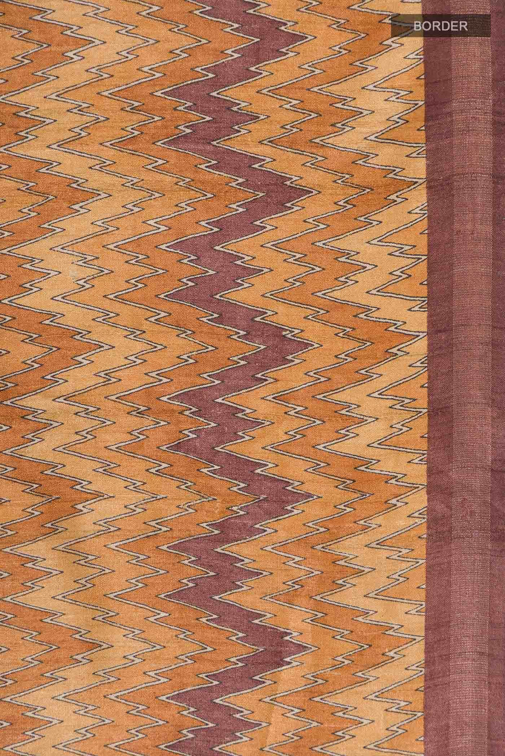 Mustard Tussar Silk Saree