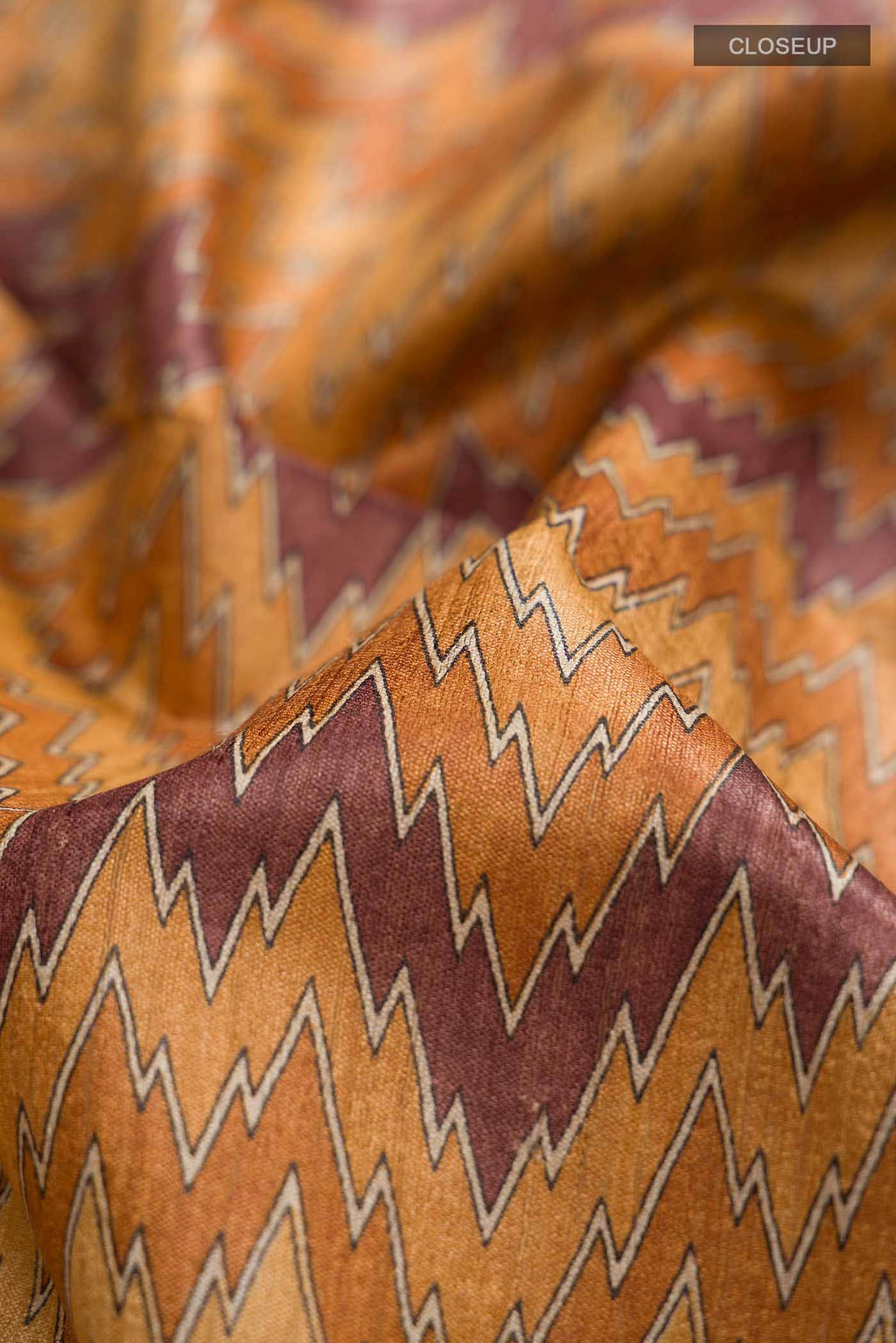 Mustard Tussar Silk Saree