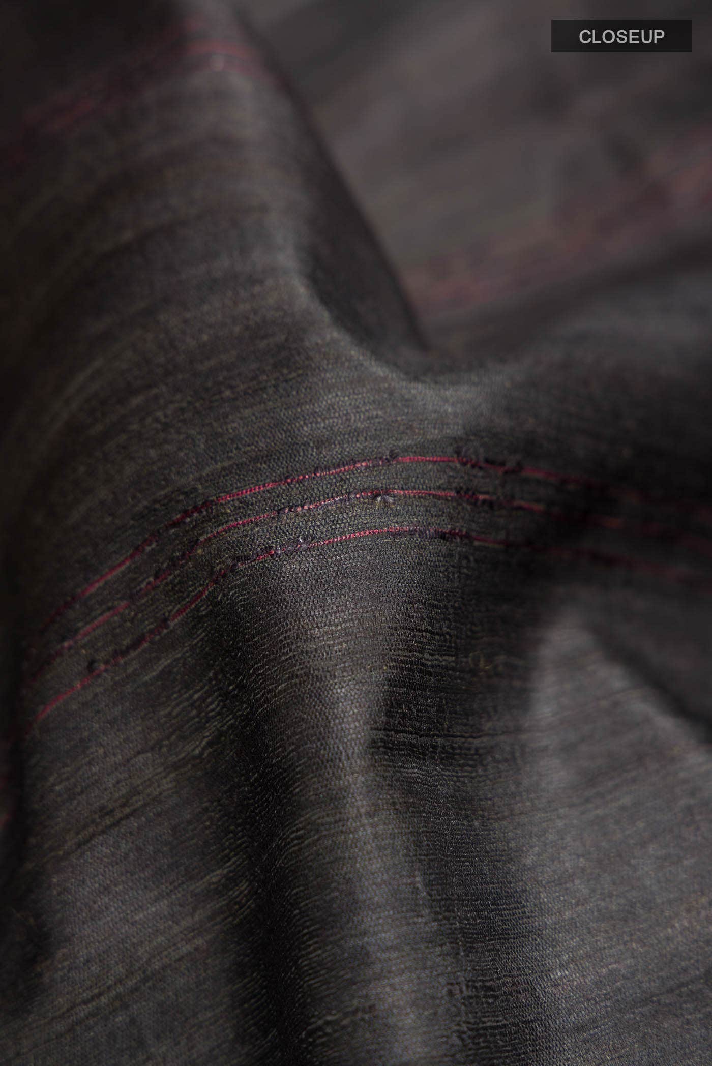 Black Tussar Silk Saree