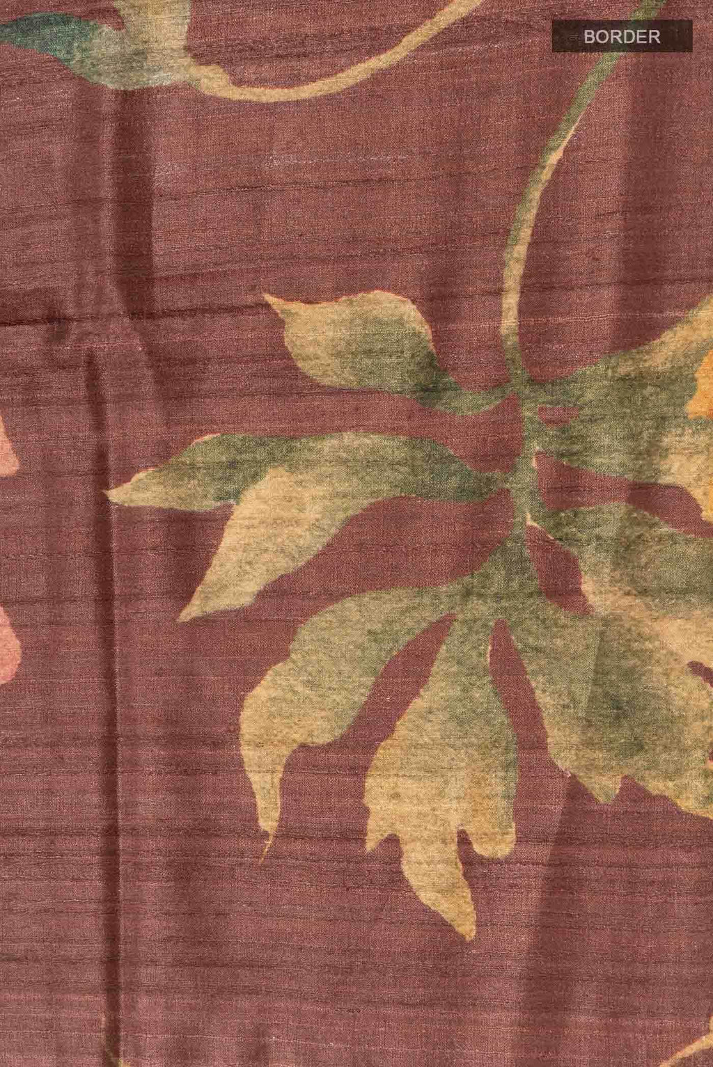 Brown Tussar Silk Saree