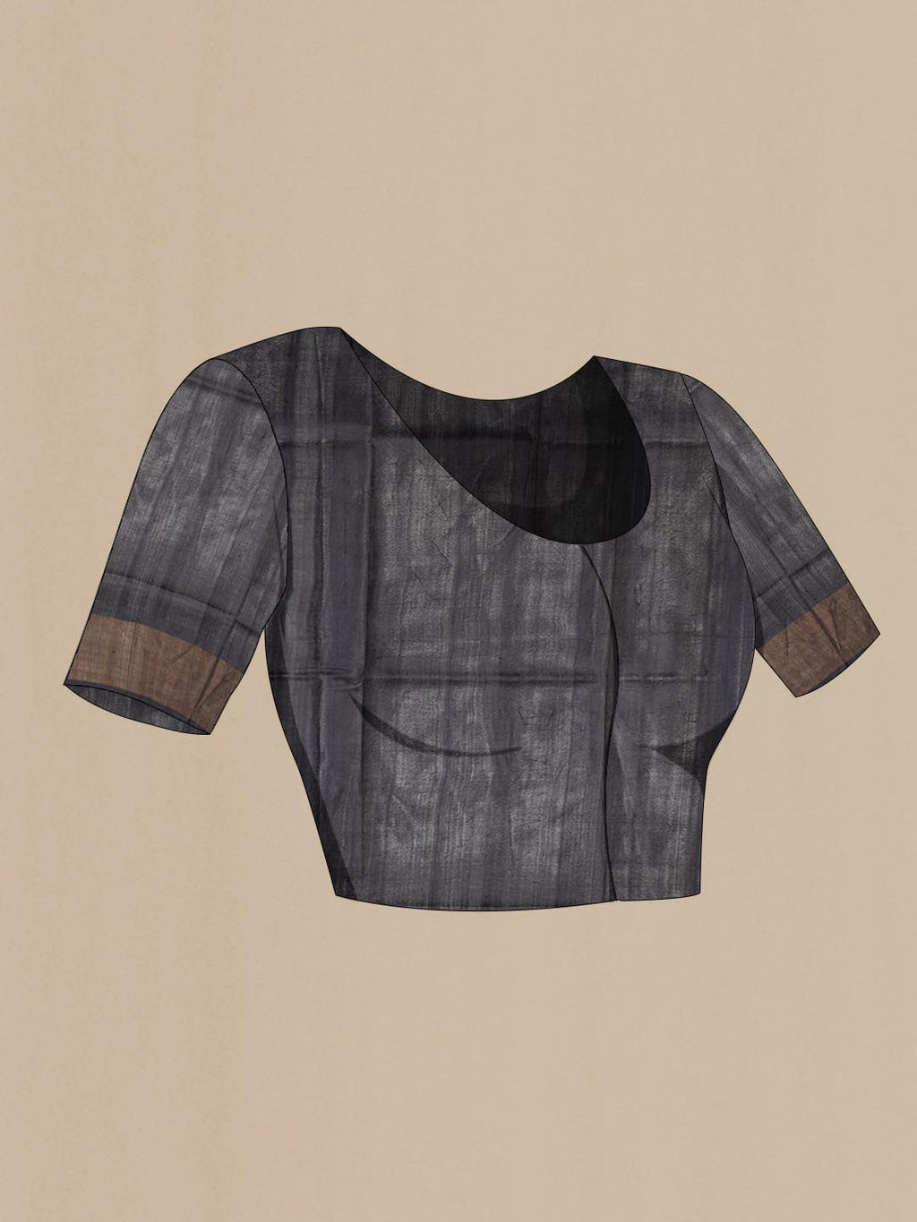Black Tussar Silk Saree