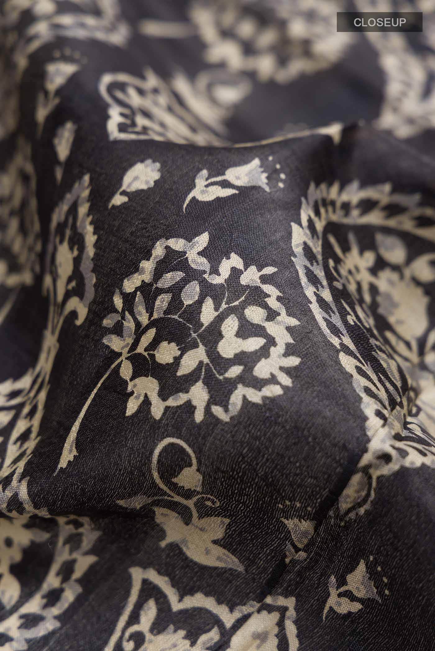Black Tussar Silk Saree